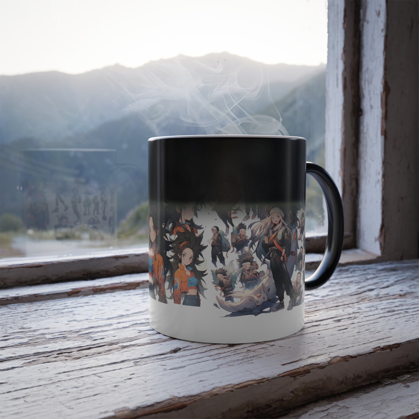 Taza Morphing de color personalizado de anime, 11 oz