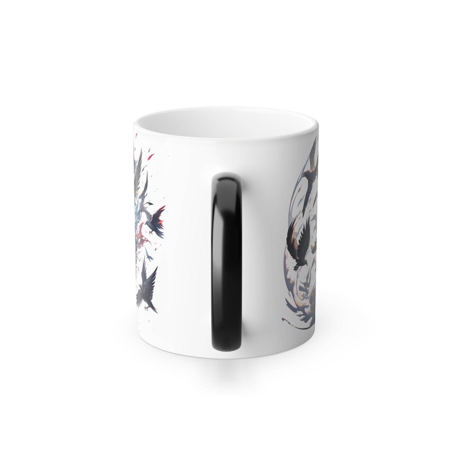 Concepto de pájaros en llamas | Taza que cambia de color, 11 oz