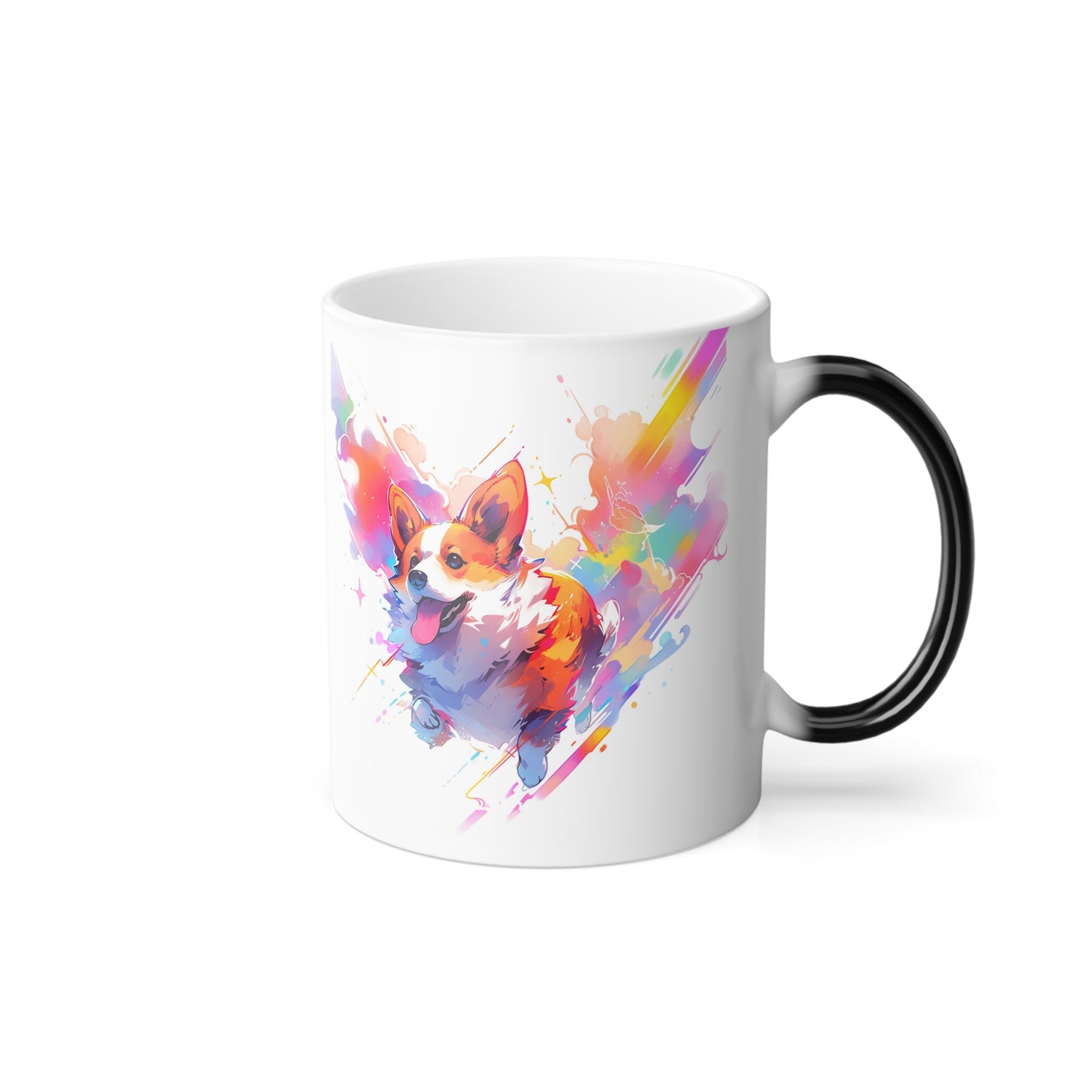 Arte Corgi | Taza que cambia de color, 11 oz