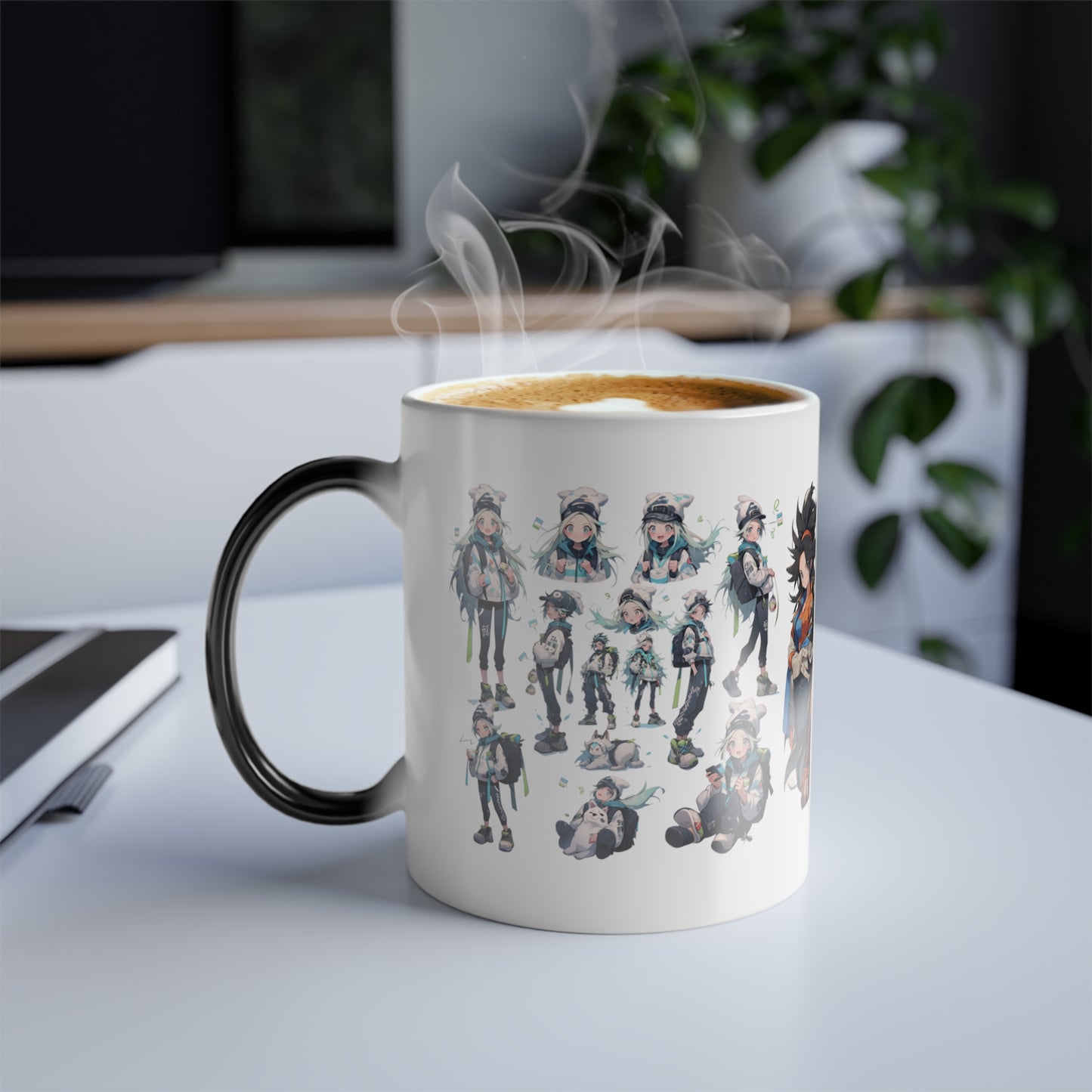 Taza Morphing de color personalizado de anime, 11 oz