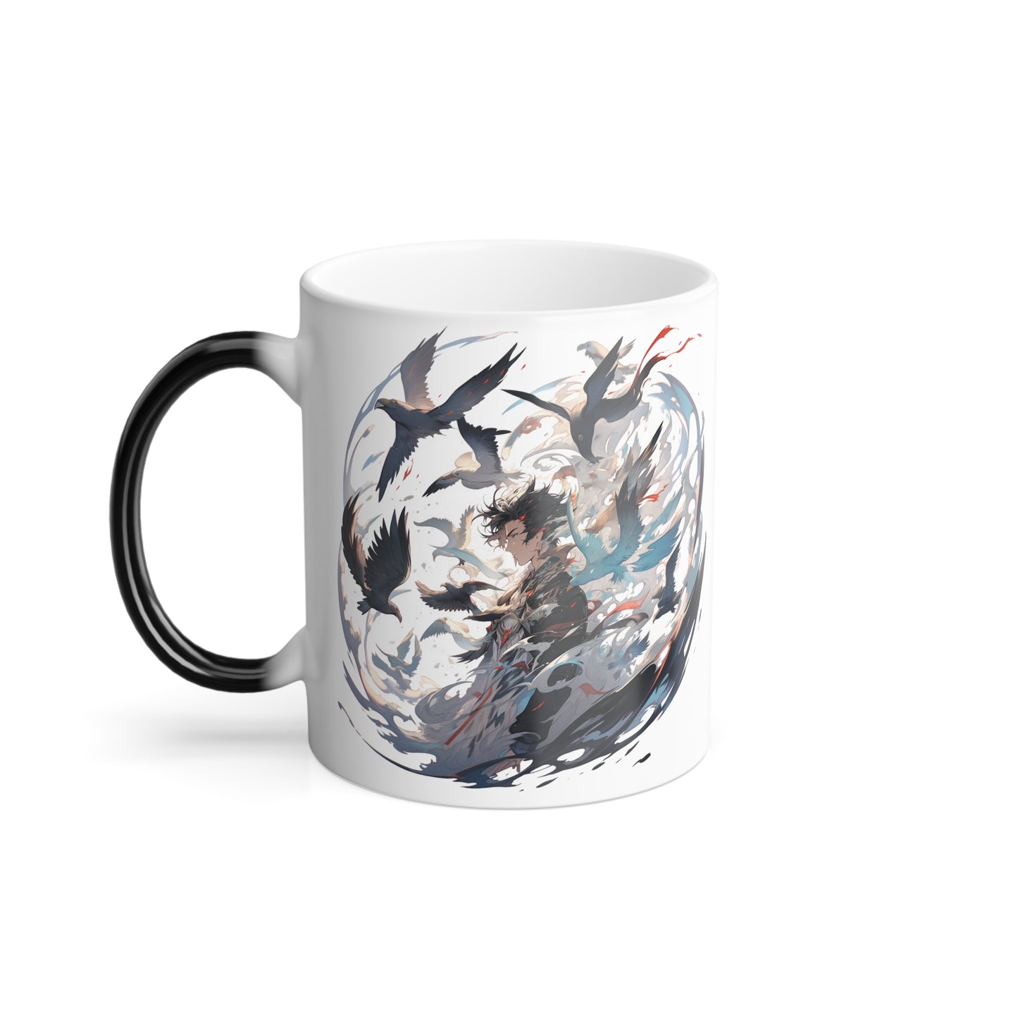 Concepto de pájaros en llamas | Taza que cambia de color, 11 oz