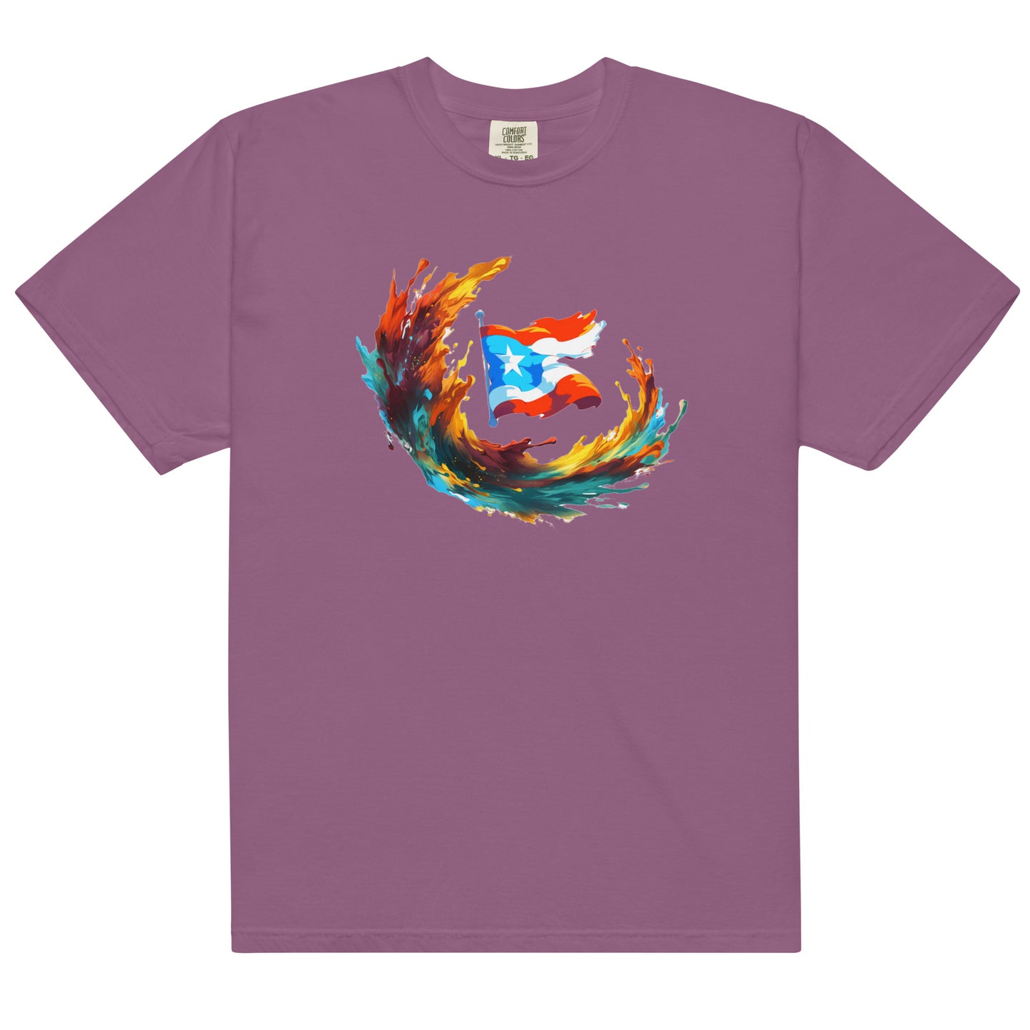 Bandera de PR Water Paint | Unisex garment-dyed heavyweight t-shirt