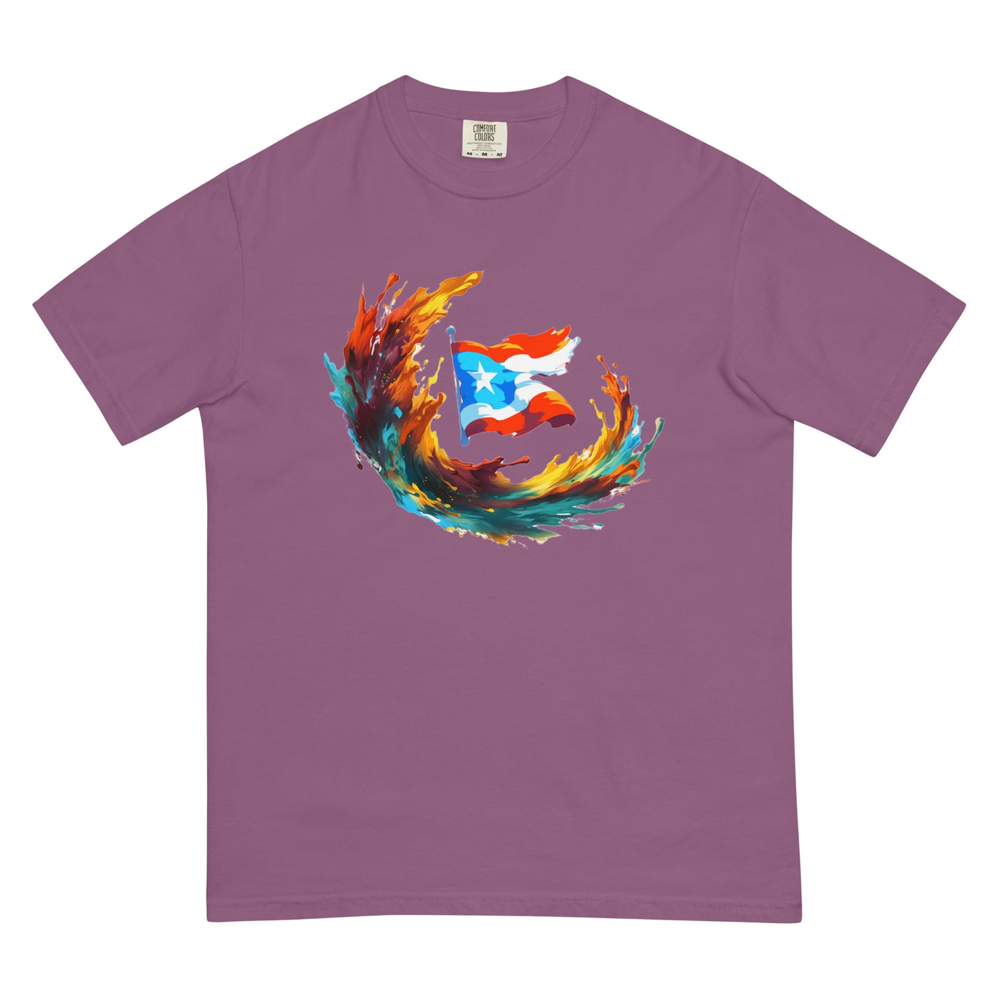Bandera de PR Water Paint | Unisex garment-dyed heavyweight t-shirt