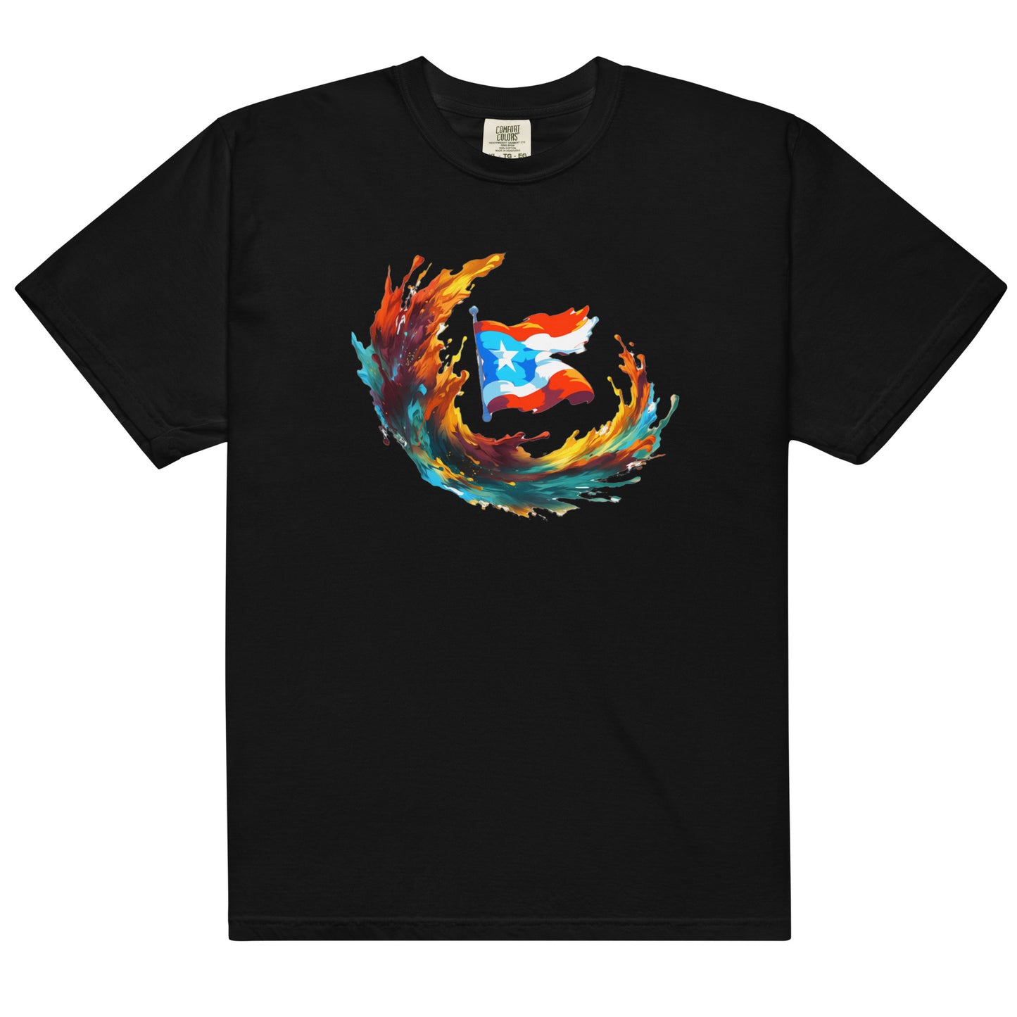 Bandera de PR Water Paint | Unisex garment-dyed heavyweight t-shirt