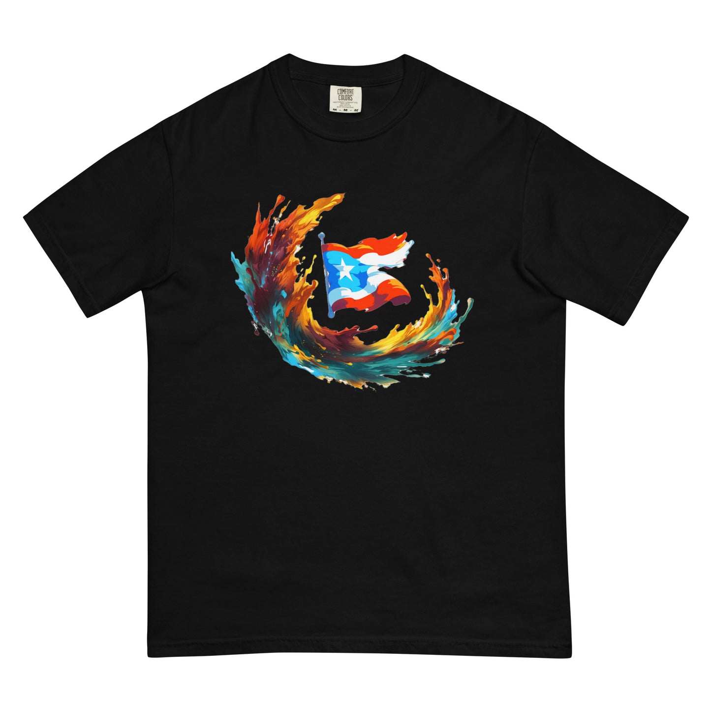 Bandera de PR Water Paint | Unisex garment-dyed heavyweight t-shirt