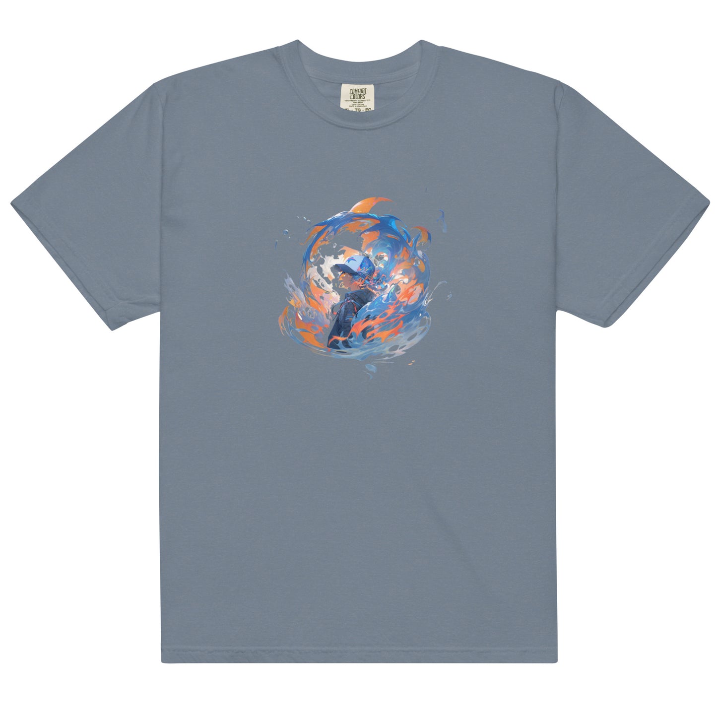 Water Style Flames | Unisex garment-dyed heavyweight t-shirt