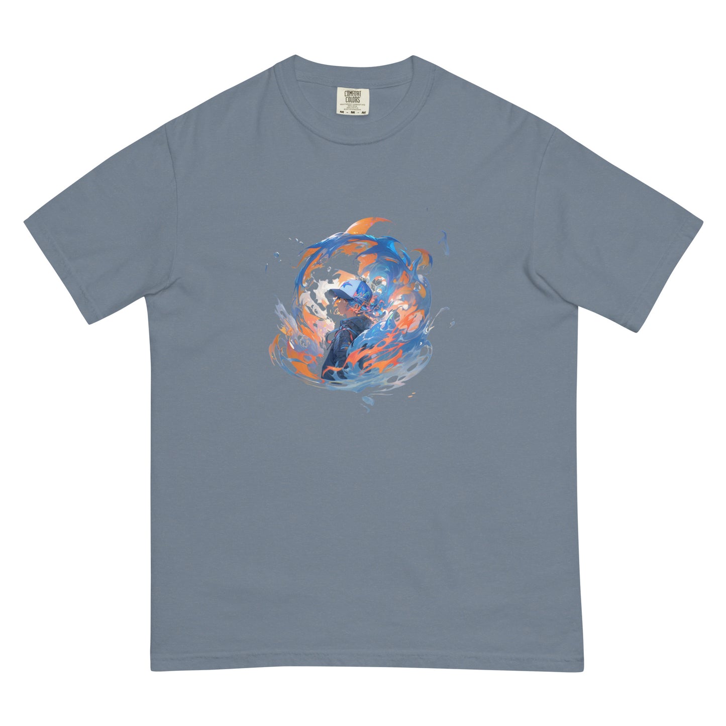 Water Style Flames | Unisex garment-dyed heavyweight t-shirt