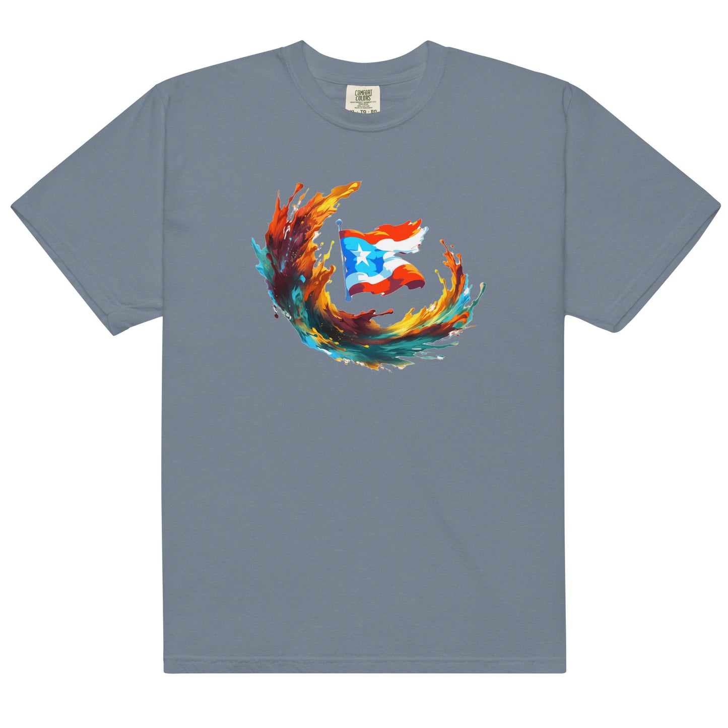 Bandera de PR Water Paint | Unisex garment-dyed heavyweight t-shirt