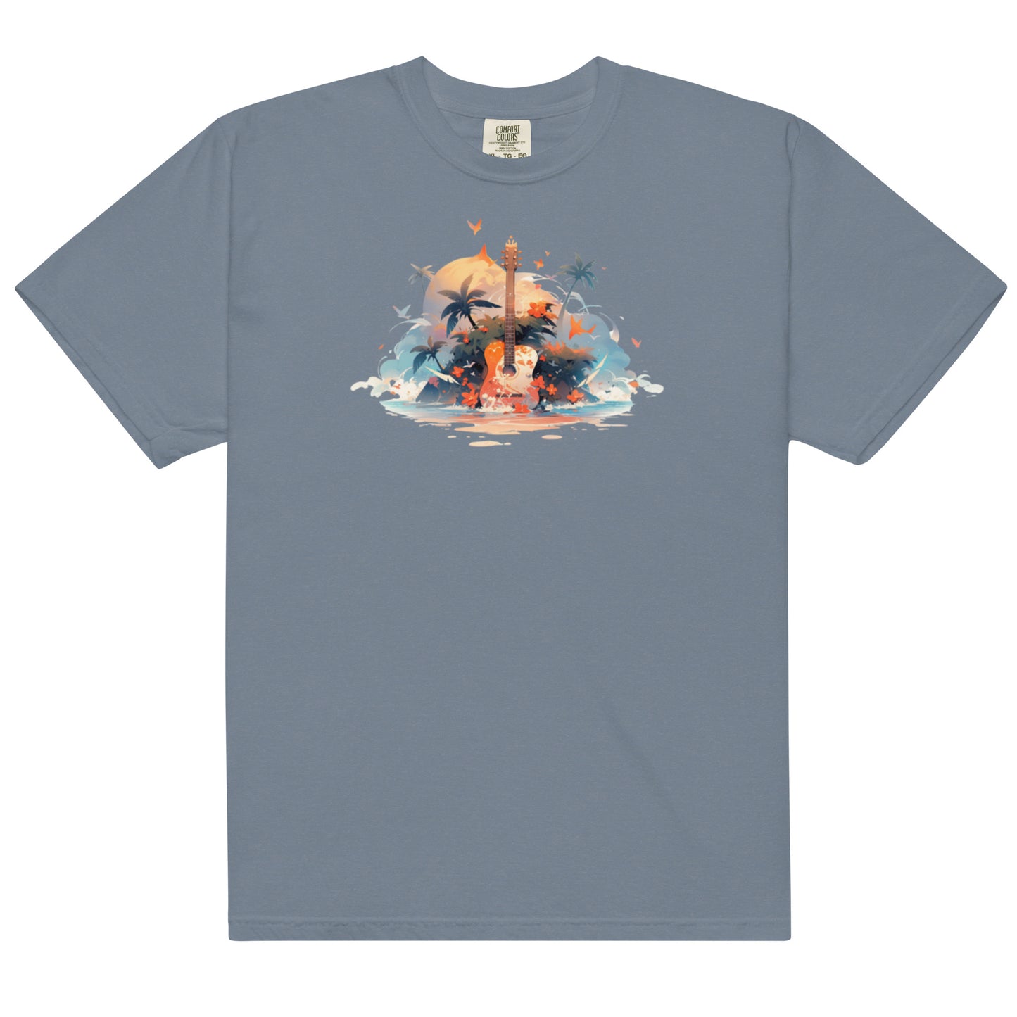 Tropical Guitar | Unisex garment-dyed heavyweight t-shirt