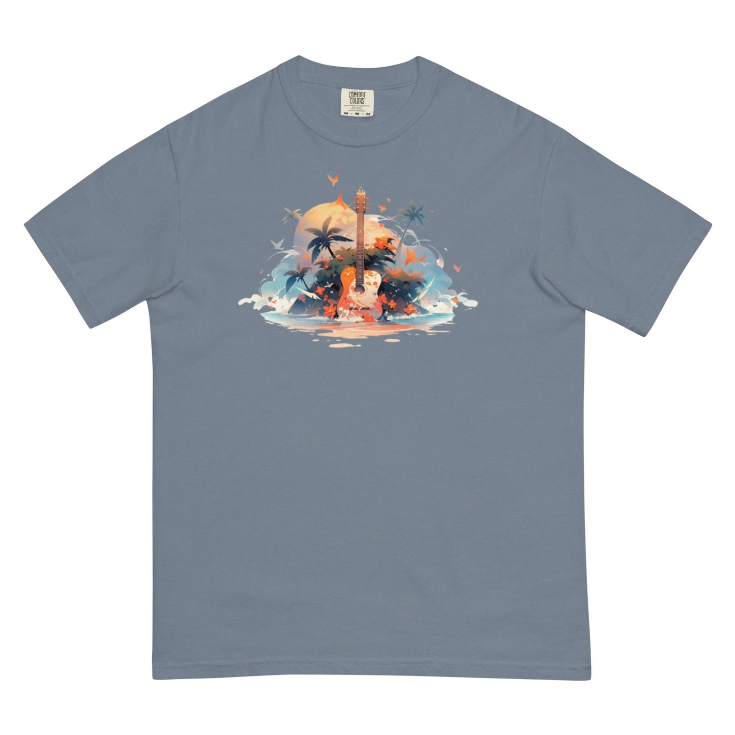 Tropical Guitar | Unisex garment-dyed heavyweight t-shirt