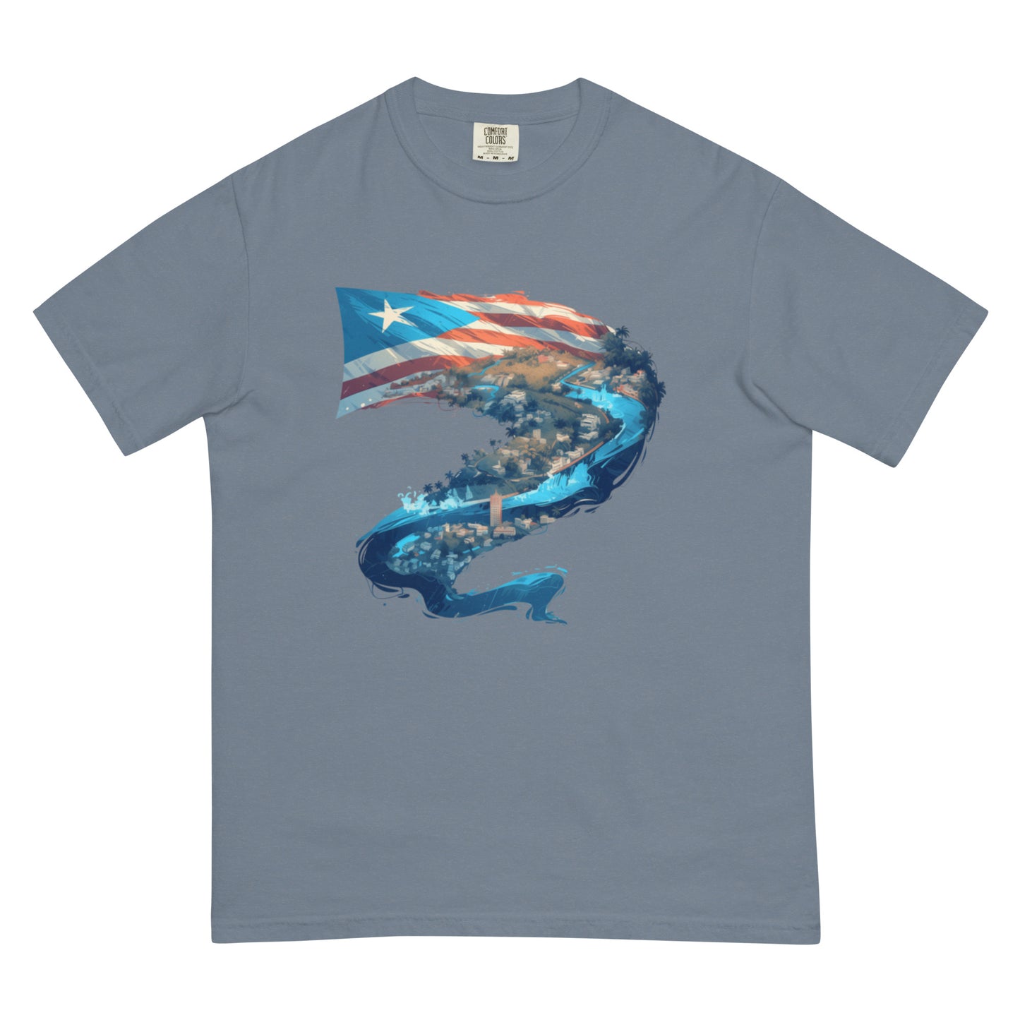 Puerto Rico River || Unisex garment-dyed heavyweight t-shirt