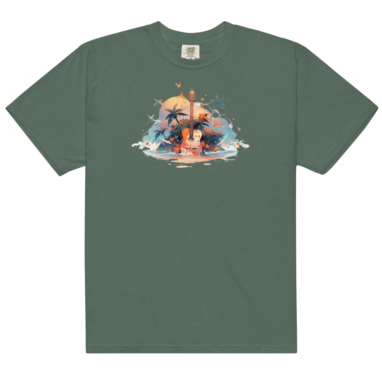 Tropical Guitar | Unisex garment-dyed heavyweight t-shirt