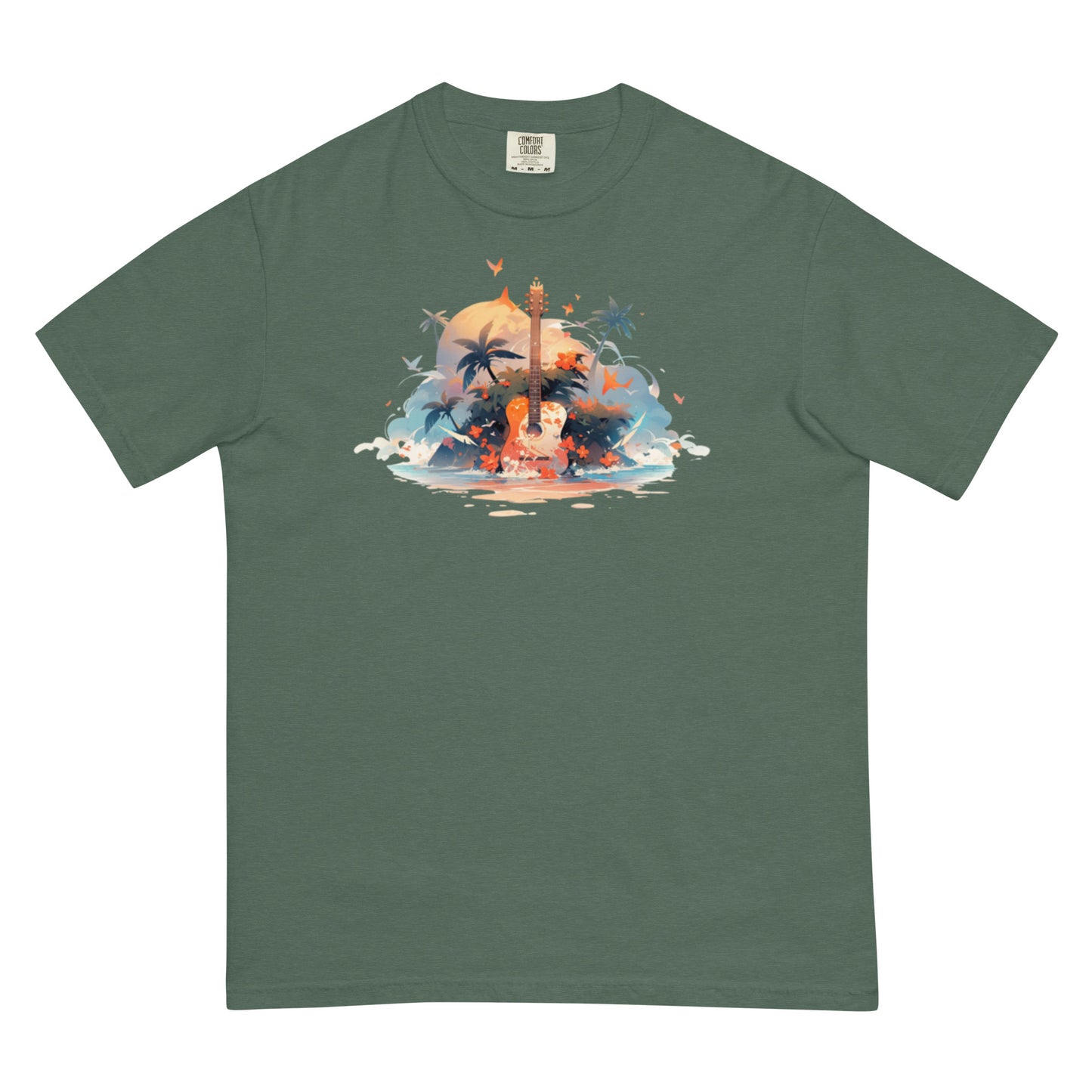 Tropical Guitar | Unisex garment-dyed heavyweight t-shirt