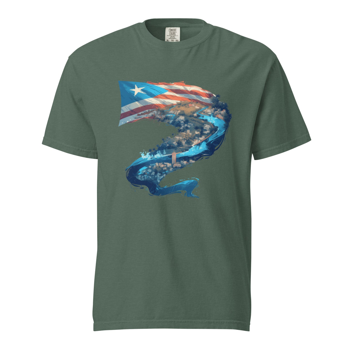 Puerto Rico River || Unisex garment-dyed heavyweight t-shirt