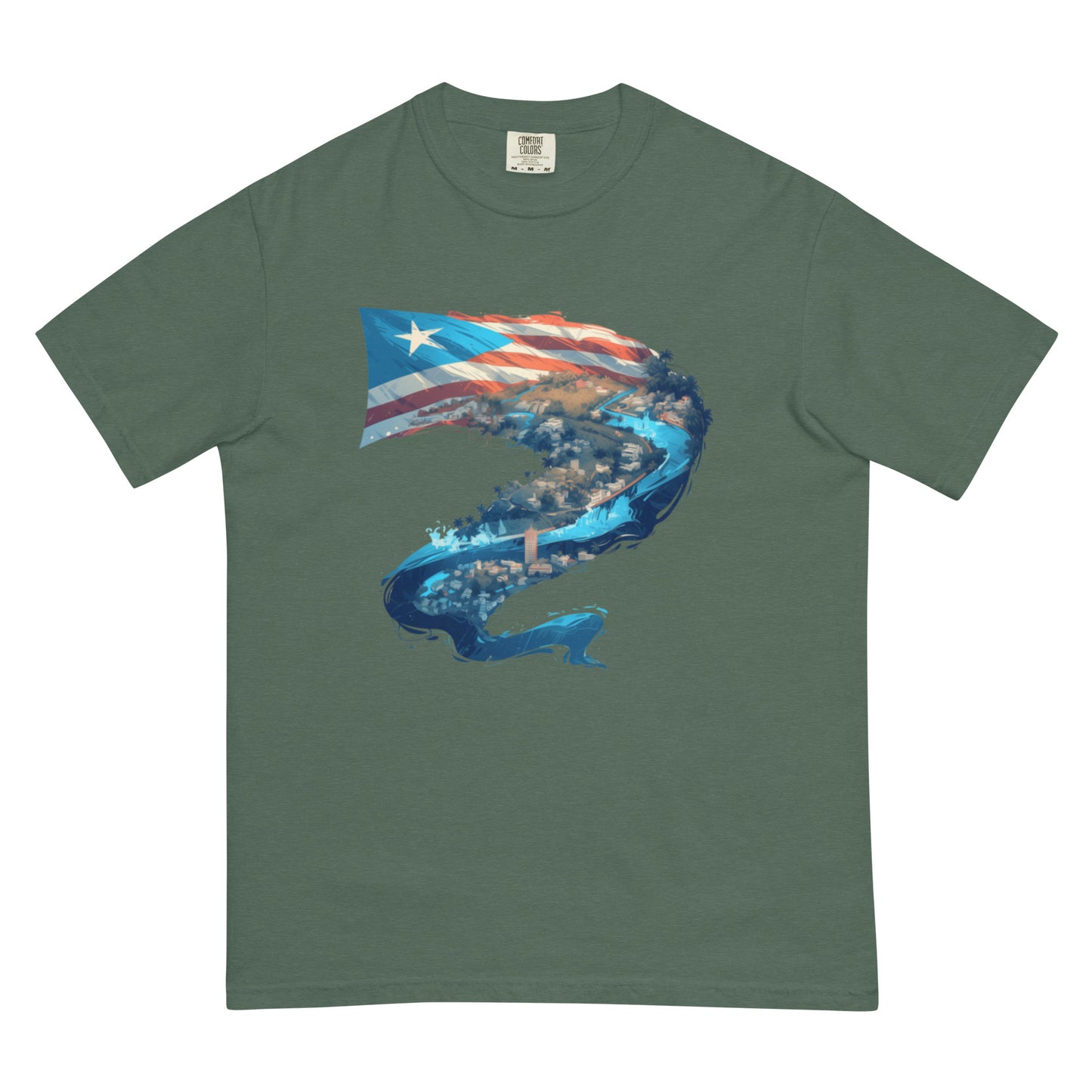 Puerto Rico River || Unisex garment-dyed heavyweight t-shirt