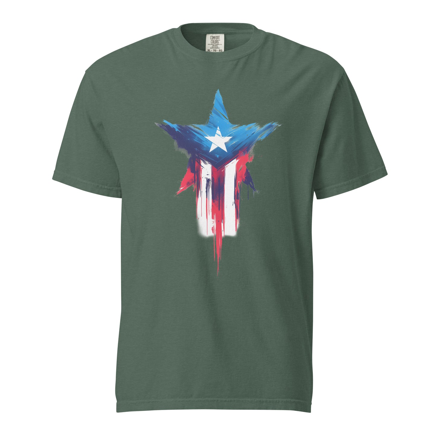 Bandera de PR Estrella || Unisex garment-dyed heavyweight t-shirt