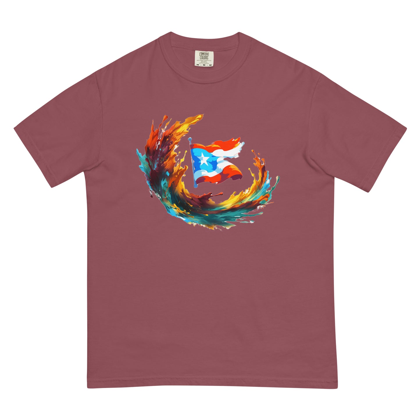 Bandera de PR Water Paint | Unisex garment-dyed heavyweight t-shirt