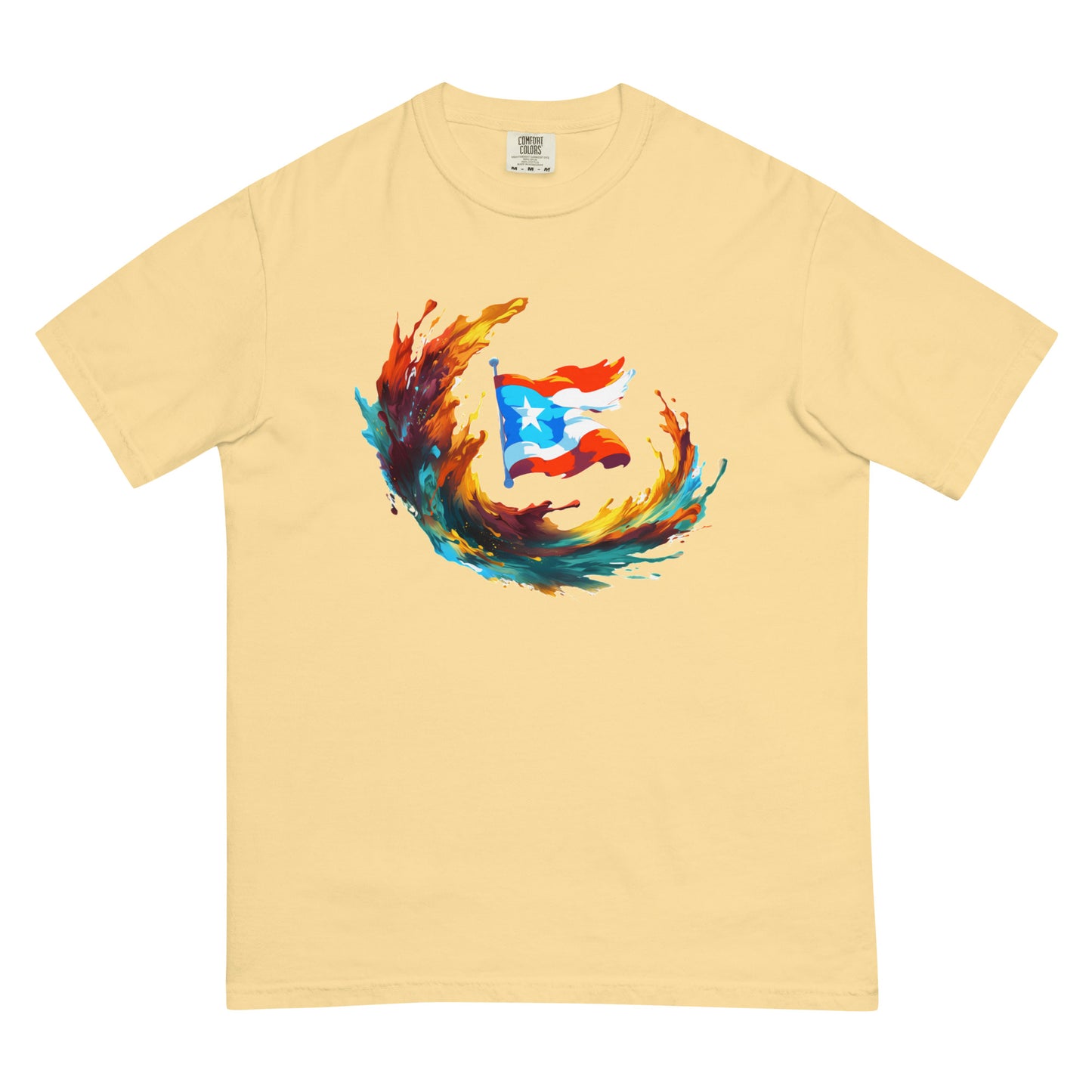Bandera de PR Water Paint | Unisex garment-dyed heavyweight t-shirt