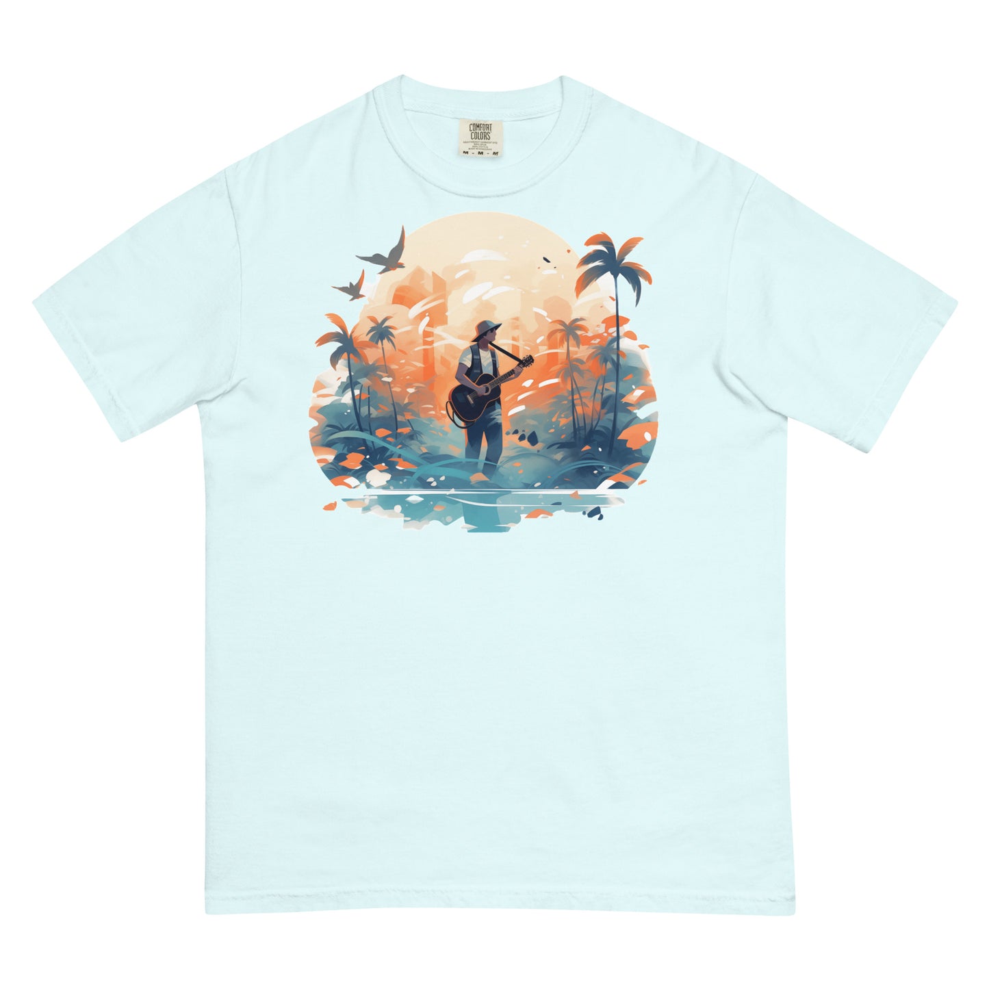 Tropical Guitar #1 | Unisex garment-dyed heavyweight t-shirt
