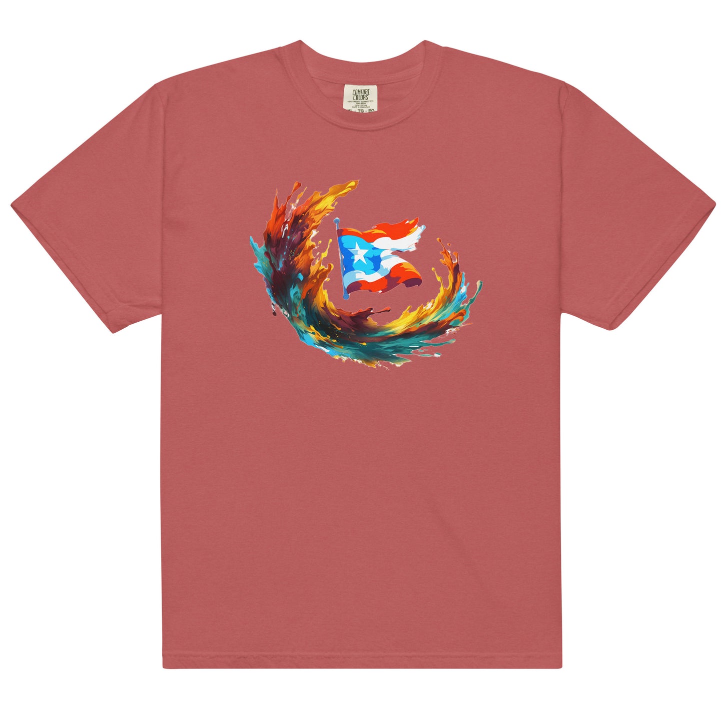 Bandera de PR Water Paint | Unisex garment-dyed heavyweight t-shirt