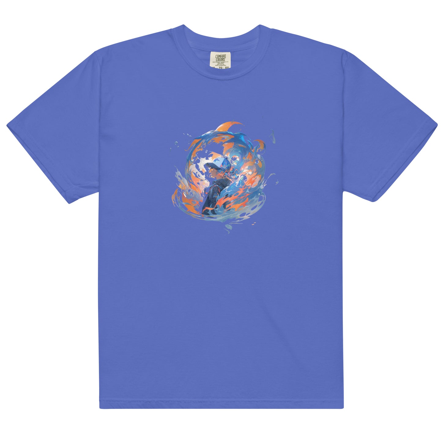 Water Style Flames | Unisex garment-dyed heavyweight t-shirt