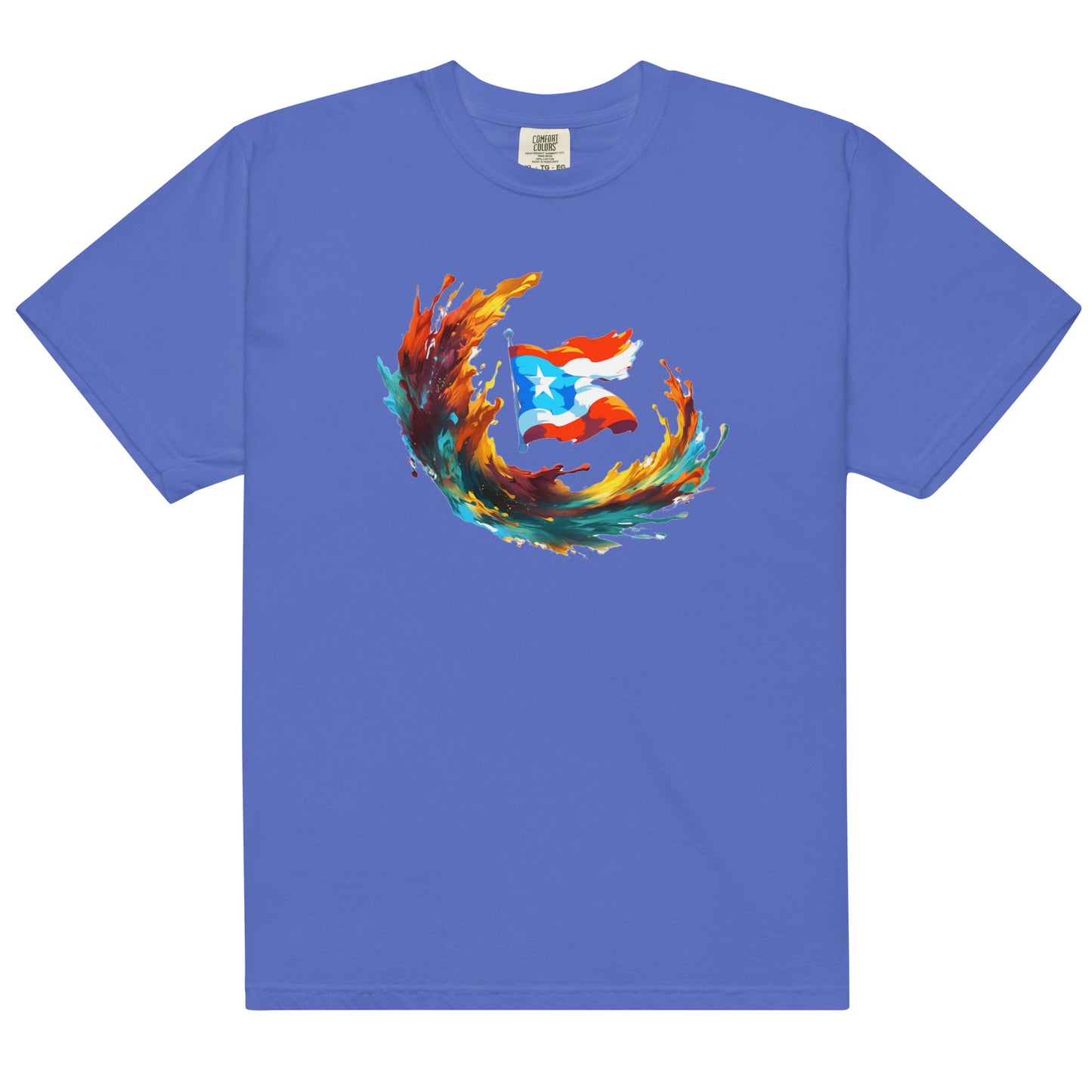 Bandera de PR Water Paint | Unisex garment-dyed heavyweight t-shirt