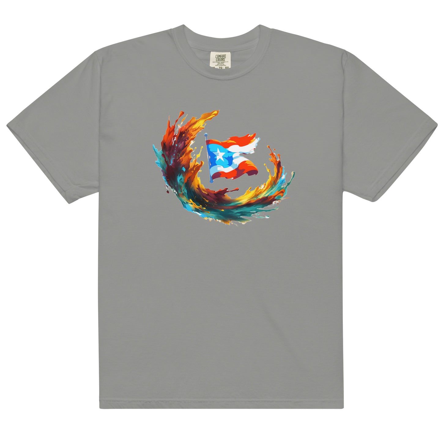 Bandera de PR Water Paint | Unisex garment-dyed heavyweight t-shirt