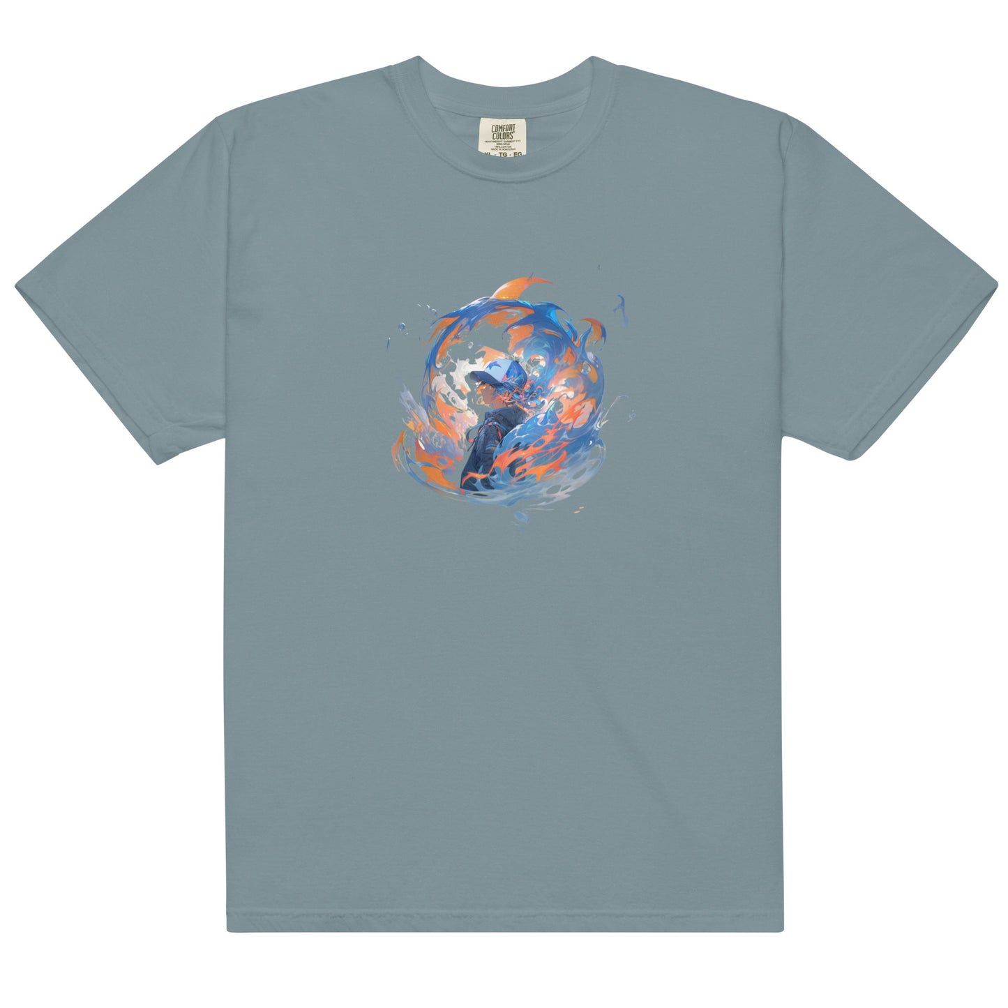 Water Style Flames | Unisex garment-dyed heavyweight t-shirt