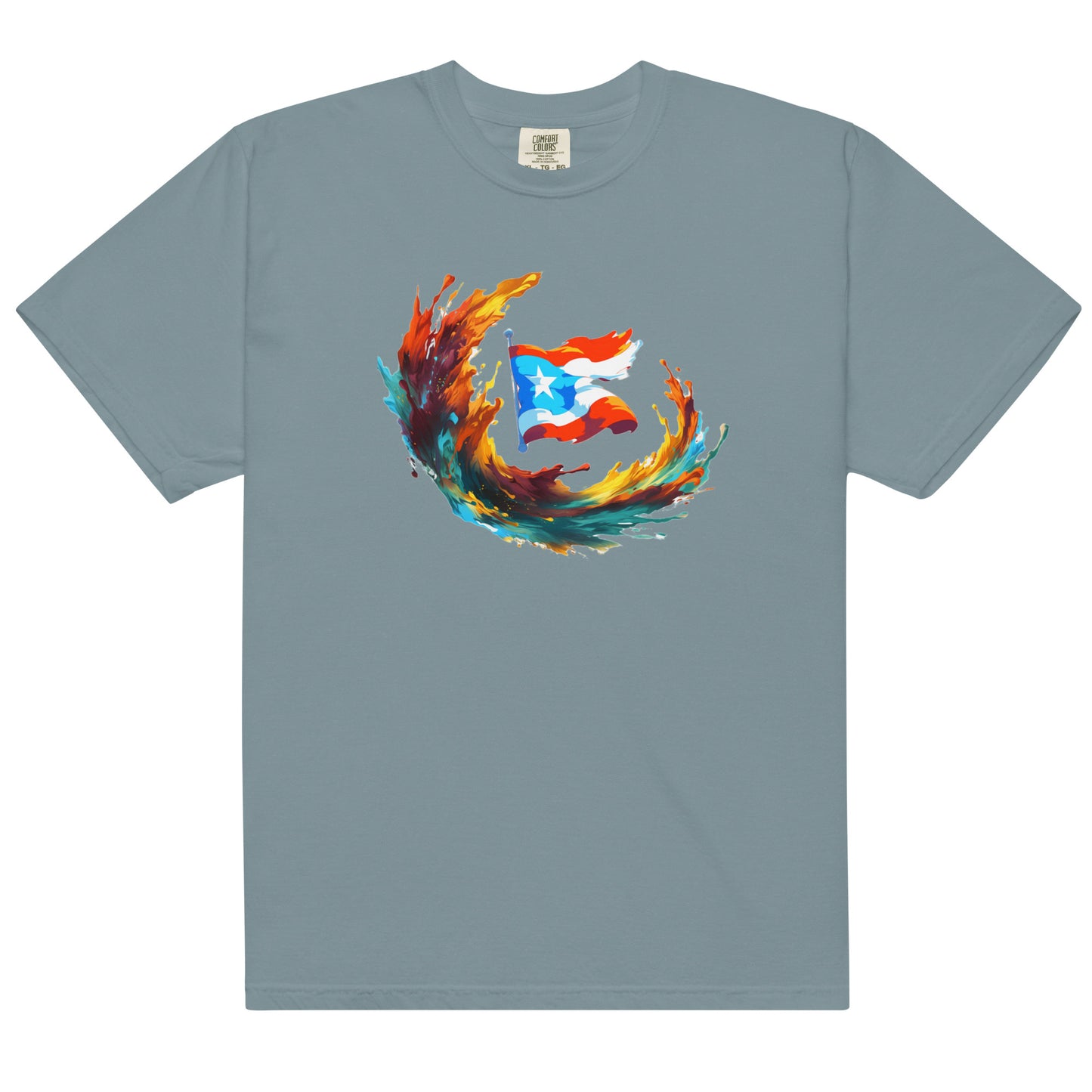Bandera de PR Water Paint | Unisex garment-dyed heavyweight t-shirt