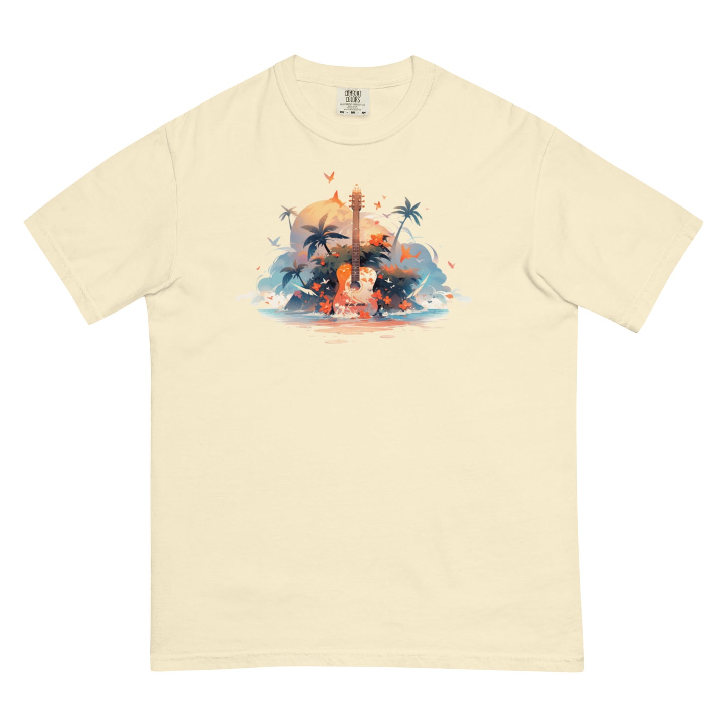 Tropical Guitar | Unisex garment-dyed heavyweight t-shirt