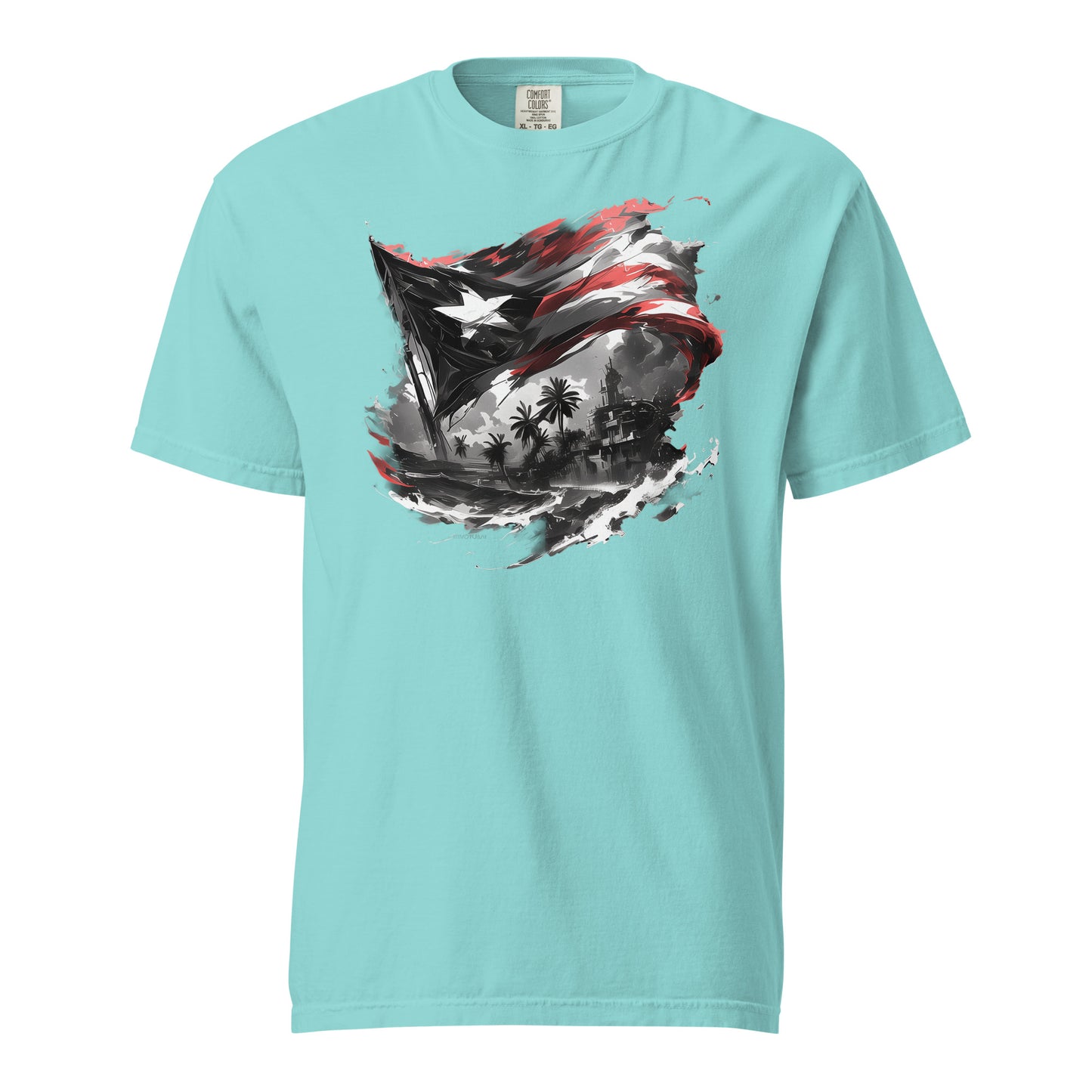 Bandera PR, Black and White 2 || Unisex garment-dyed heavyweight t-shirt