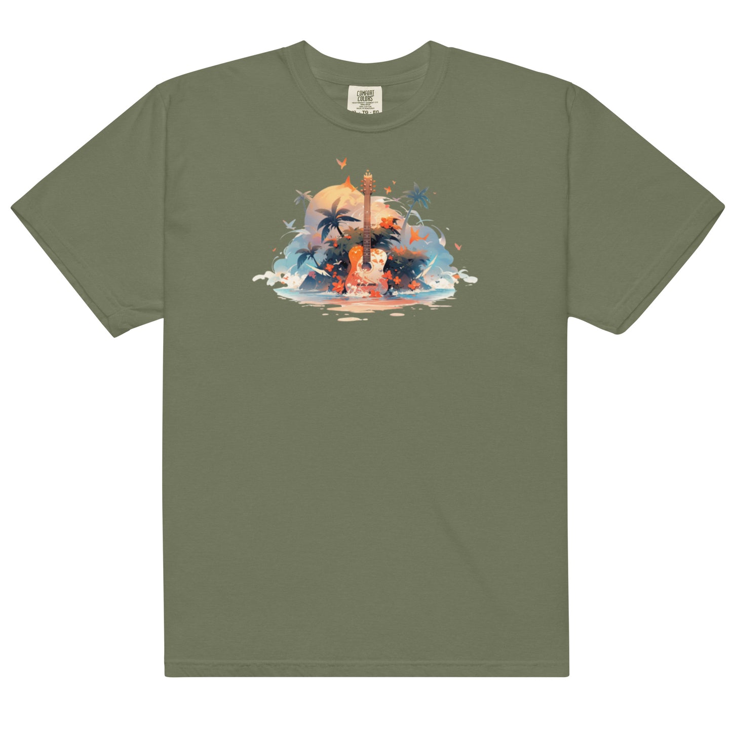 Tropical Guitar | Unisex garment-dyed heavyweight t-shirt