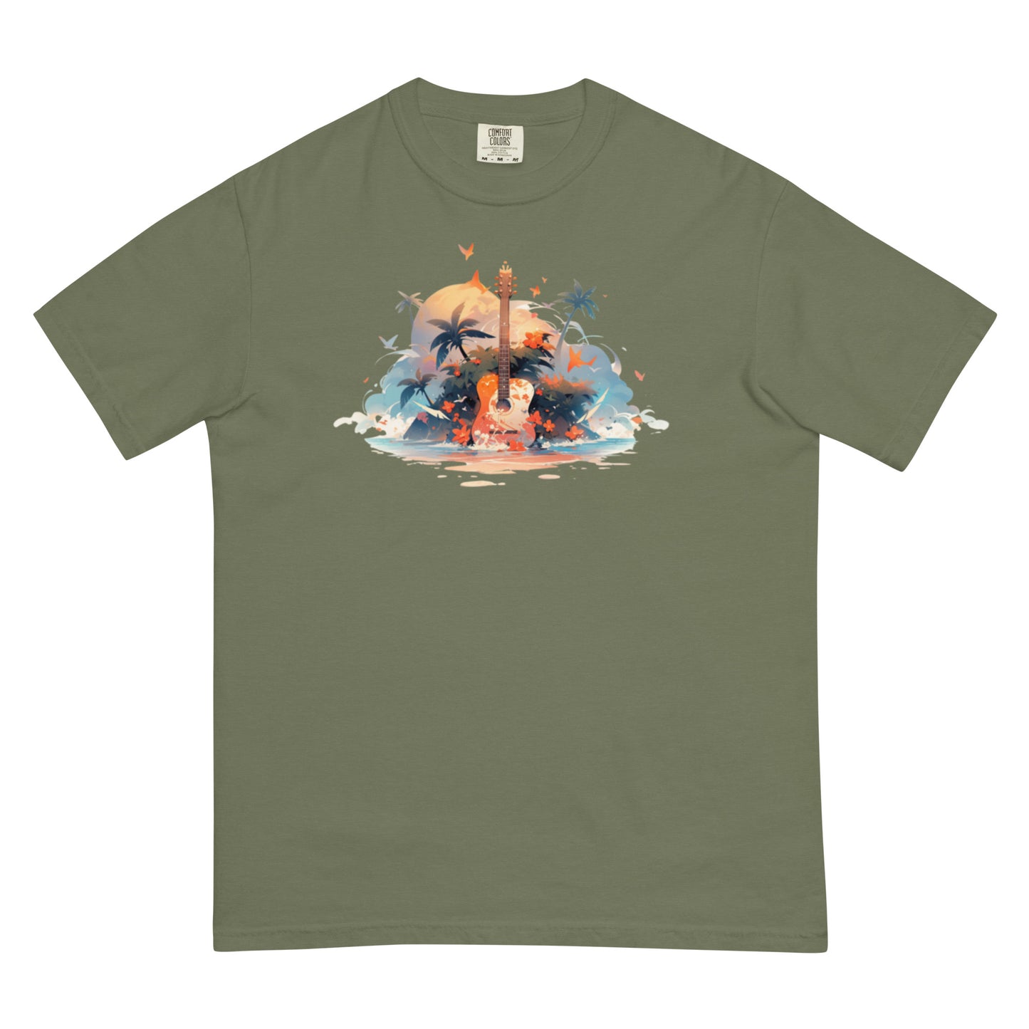 Tropical Guitar | Unisex garment-dyed heavyweight t-shirt