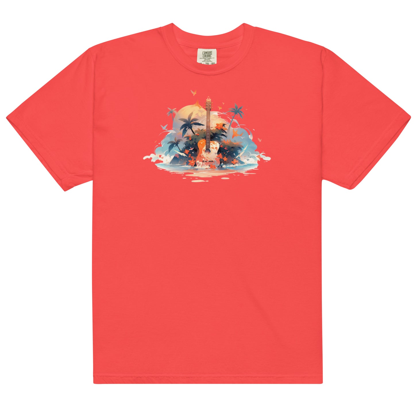 Tropical Guitar | Unisex garment-dyed heavyweight t-shirt