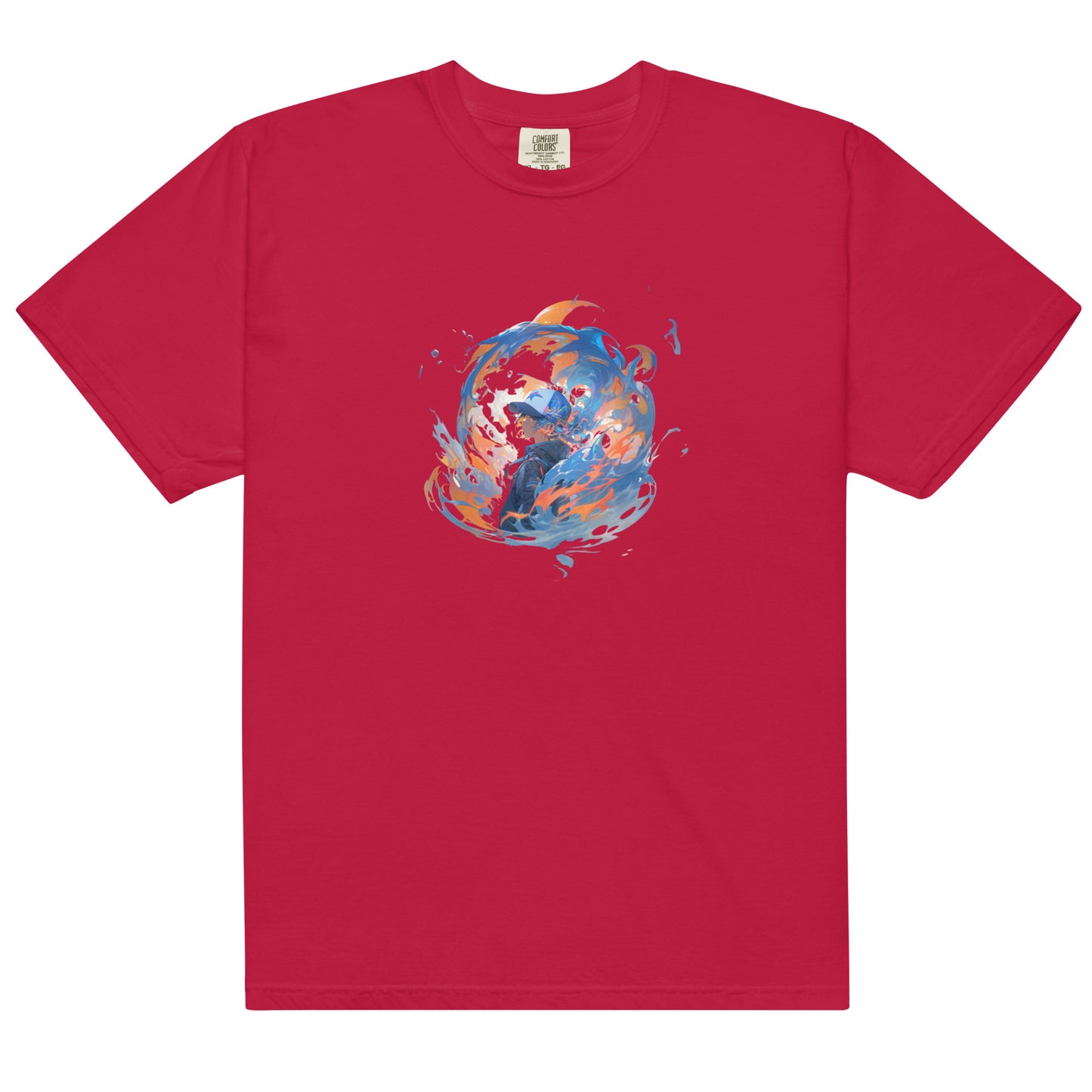 Water Style Flames | Unisex garment-dyed heavyweight t-shirt