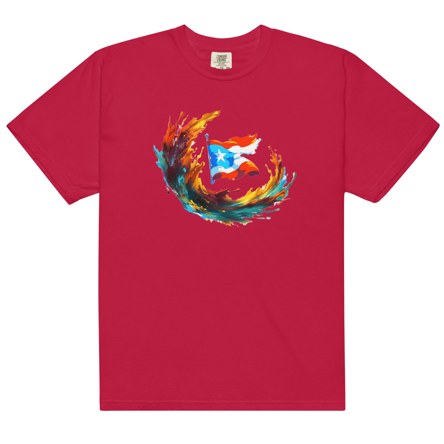 Bandera de PR Water Paint | Unisex garment-dyed heavyweight t-shirt