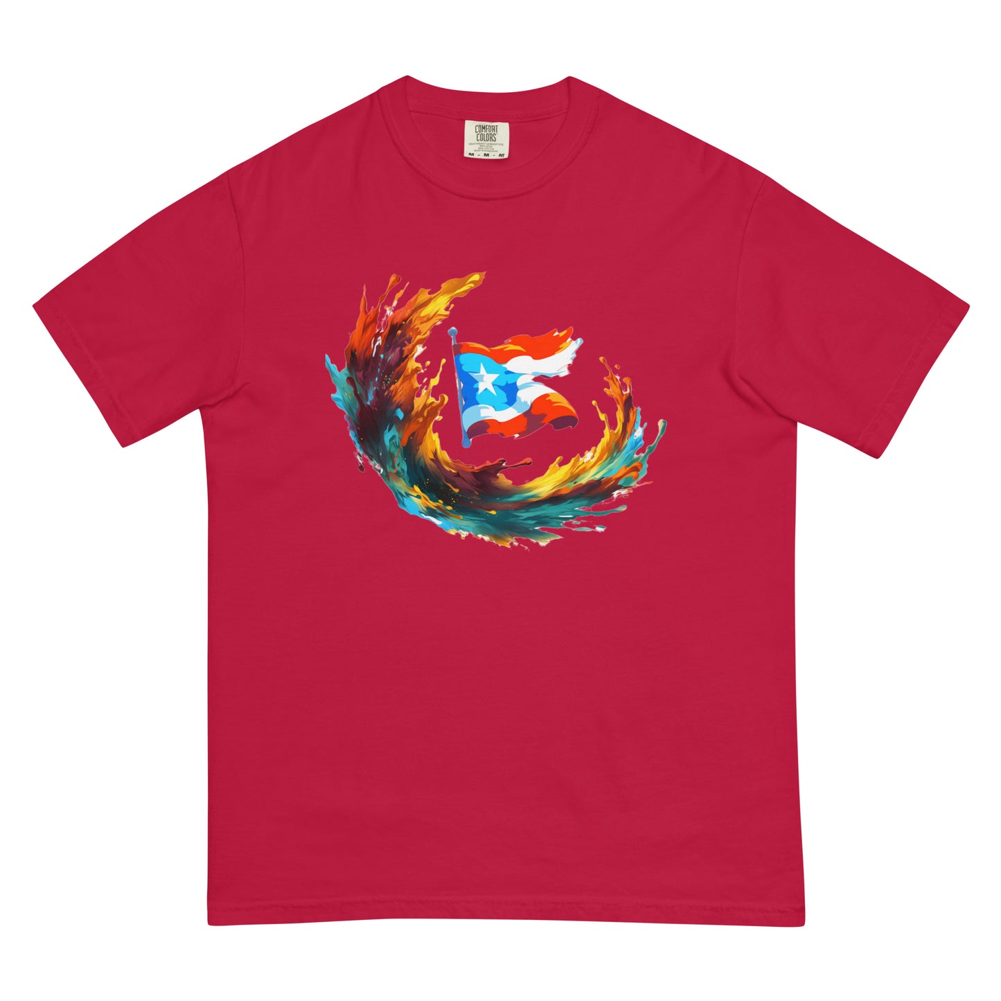 Bandera de PR Water Paint | Unisex garment-dyed heavyweight t-shirt
