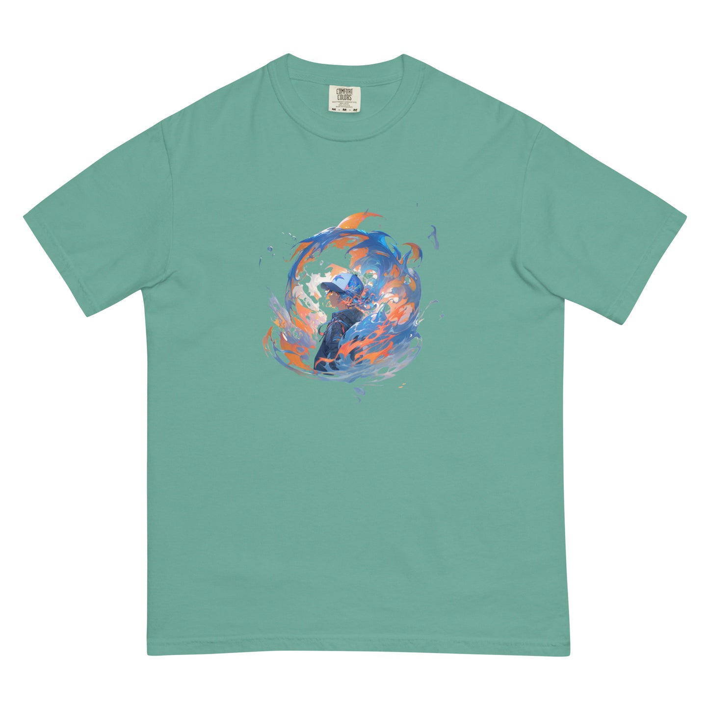 Water Style Flames | Unisex garment-dyed heavyweight t-shirt