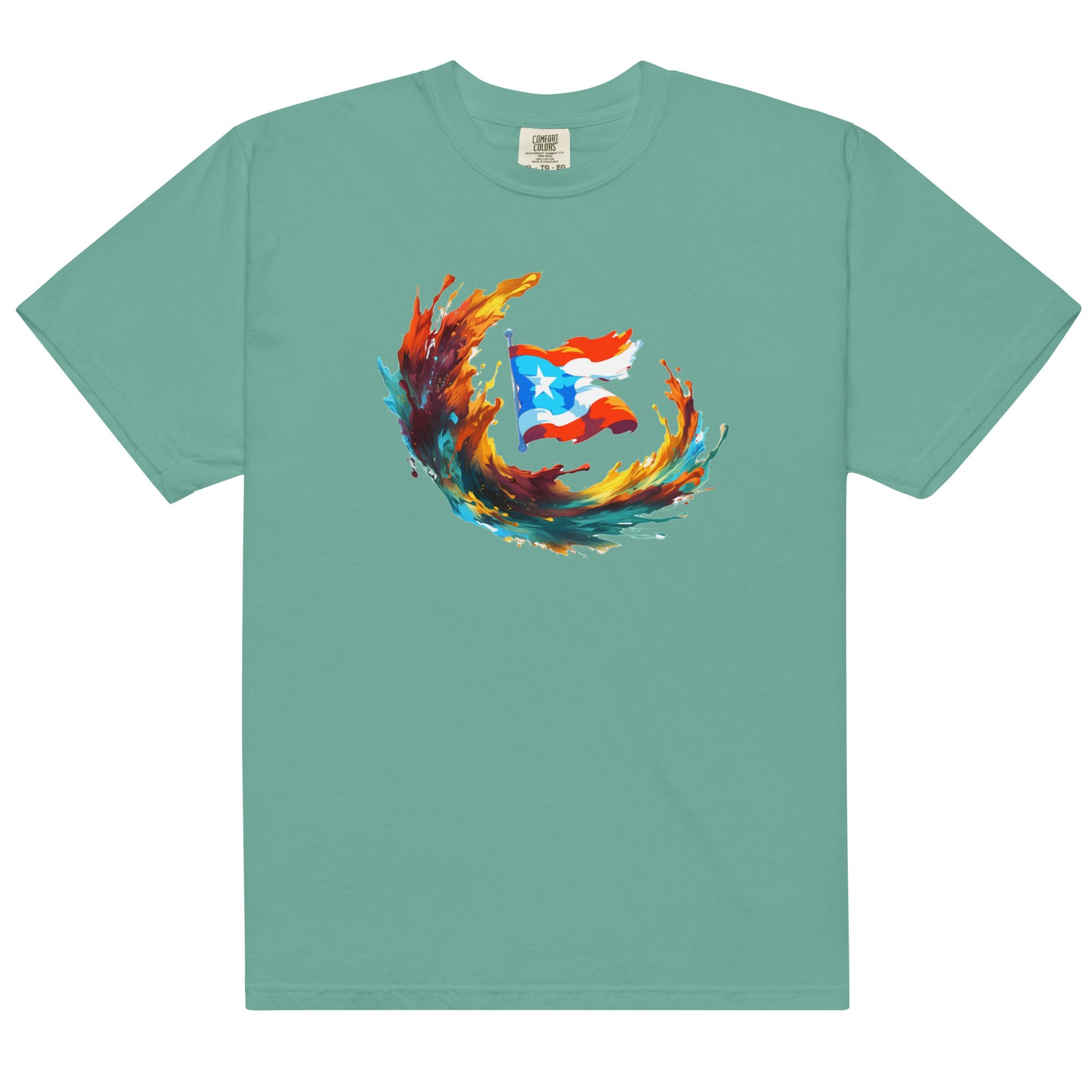 Bandera de PR Water Paint | Unisex garment-dyed heavyweight t-shirt