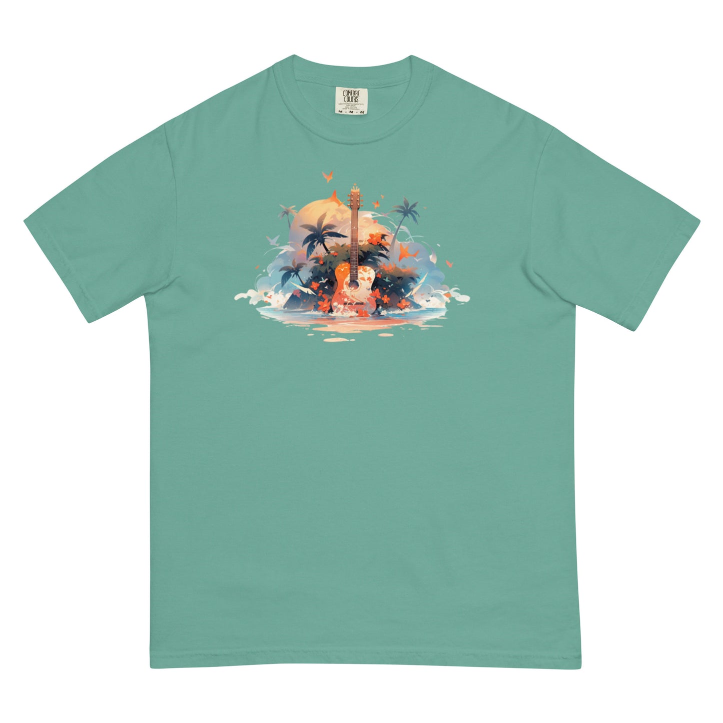 Tropical Guitar | Unisex garment-dyed heavyweight t-shirt