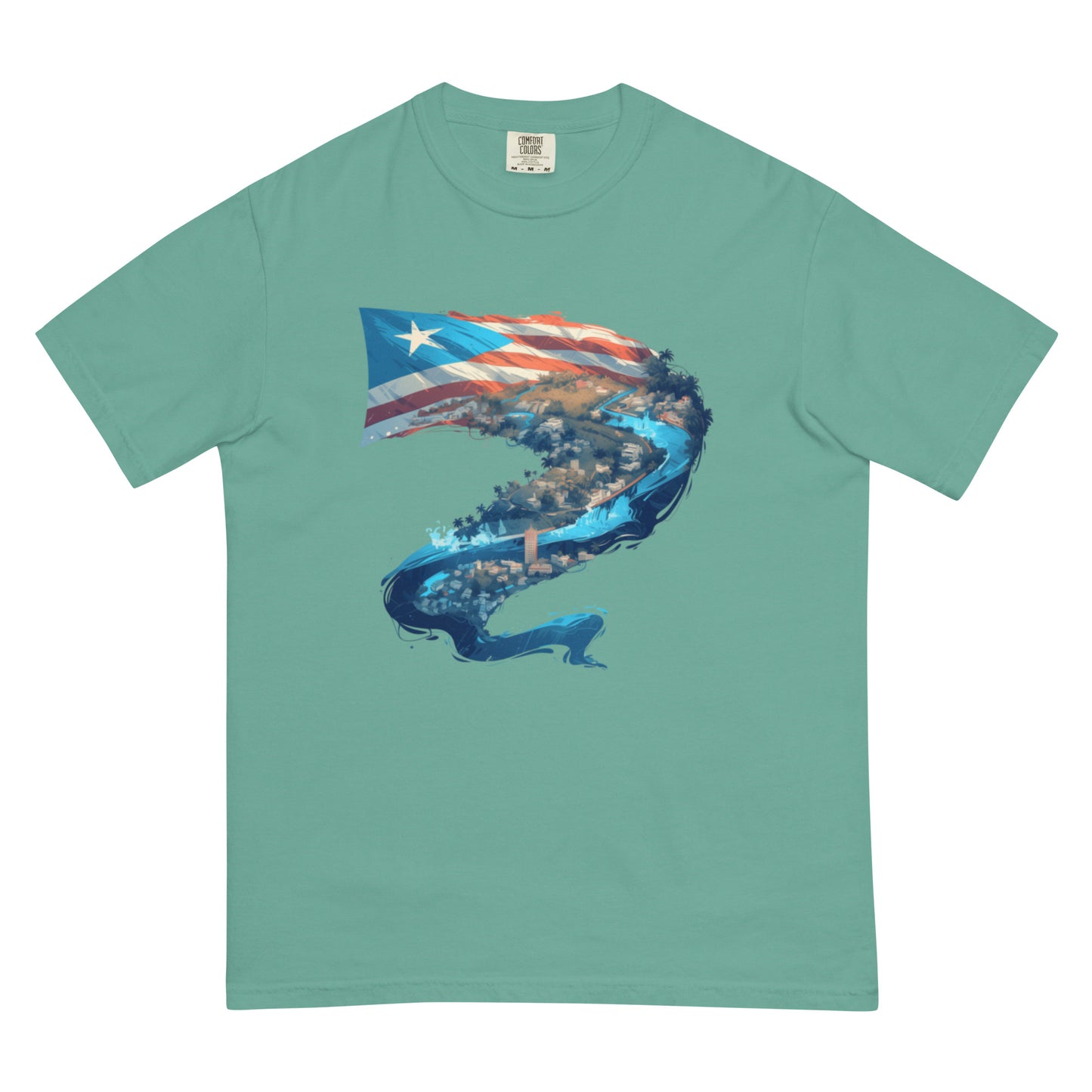 Puerto Rico River || Unisex garment-dyed heavyweight t-shirt