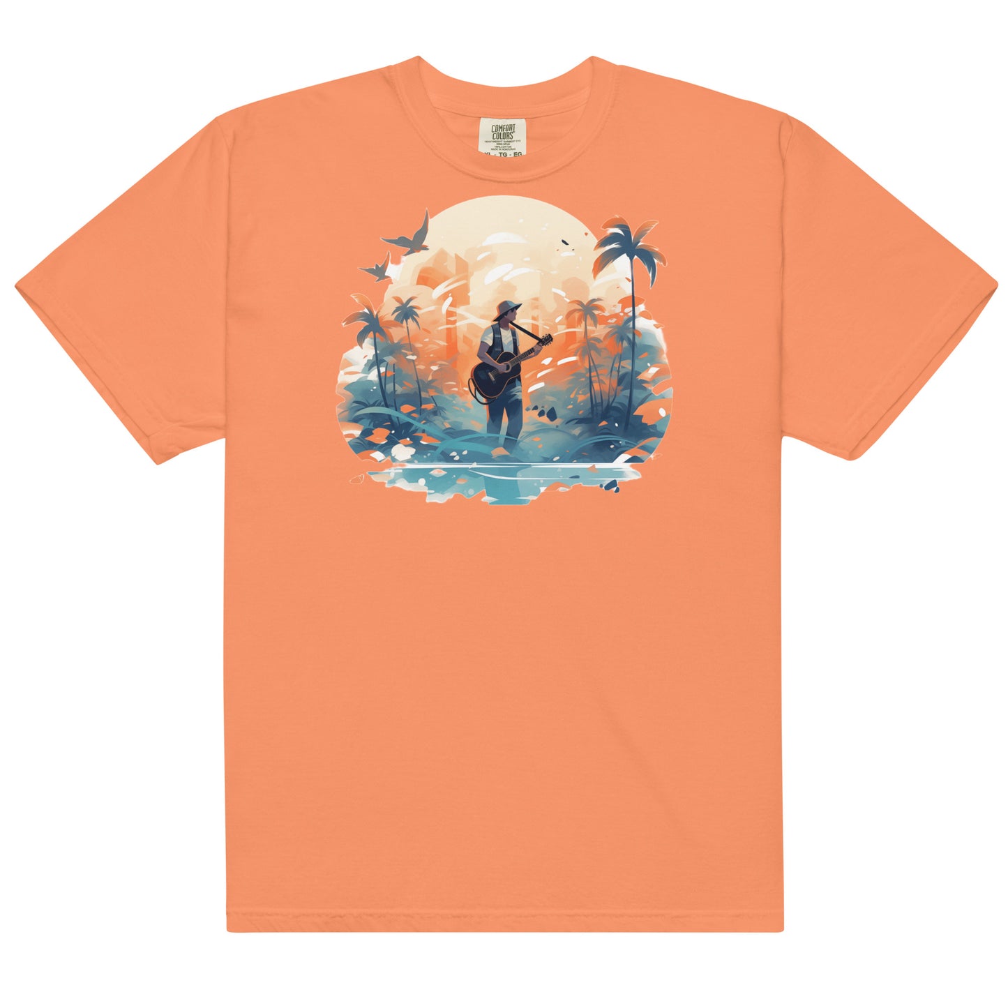 Tropical Guitar #1 | Unisex garment-dyed heavyweight t-shirt