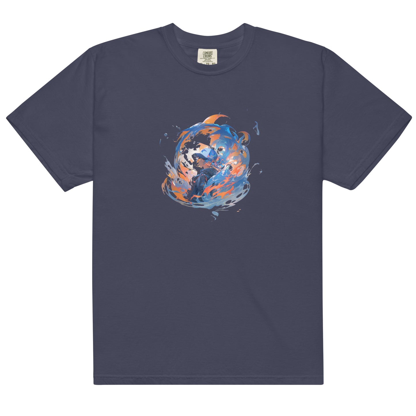 Water Style Flames | Unisex garment-dyed heavyweight t-shirt
