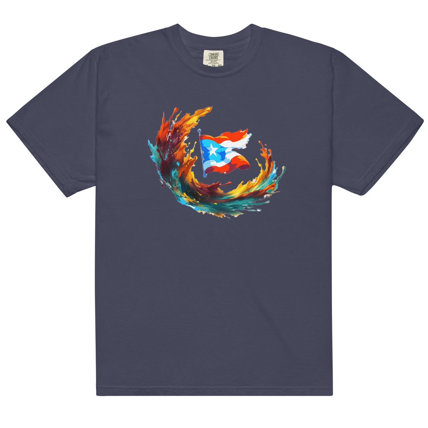 Bandera de PR Water Paint | Unisex garment-dyed heavyweight t-shirt