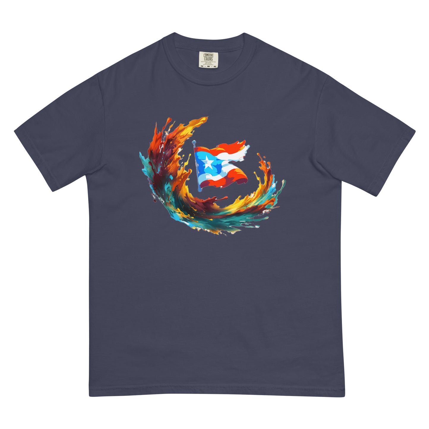 Bandera de PR Water Paint | Unisex garment-dyed heavyweight t-shirt