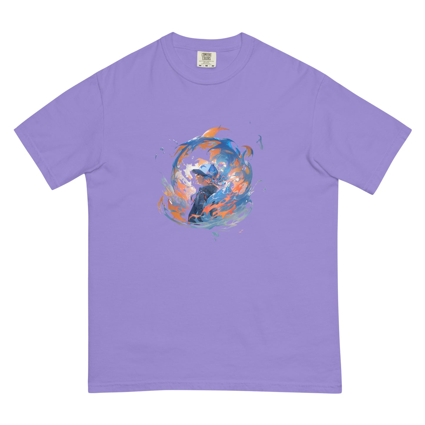 Water Style Flames | Unisex garment-dyed heavyweight t-shirt