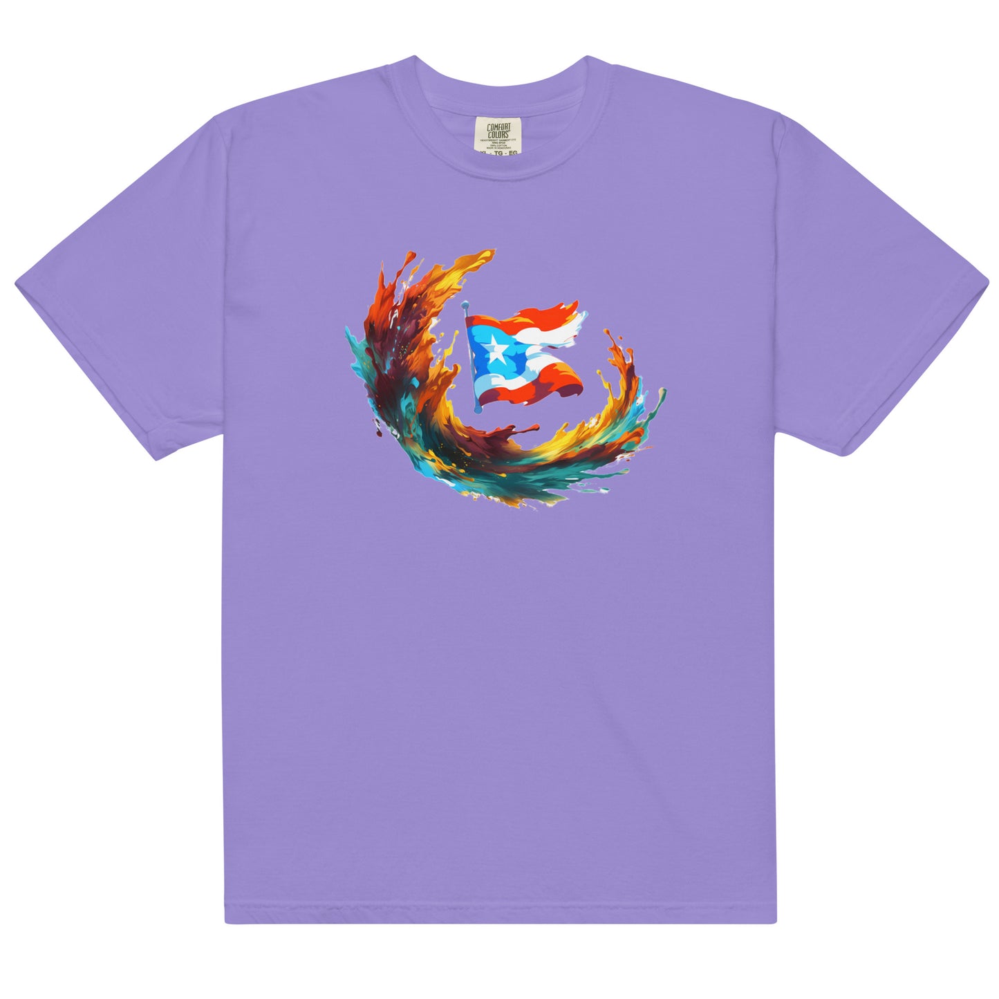 Bandera de PR Water Paint | Unisex garment-dyed heavyweight t-shirt