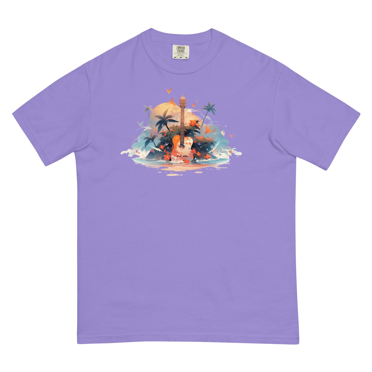 Tropical Guitar | Unisex garment-dyed heavyweight t-shirt