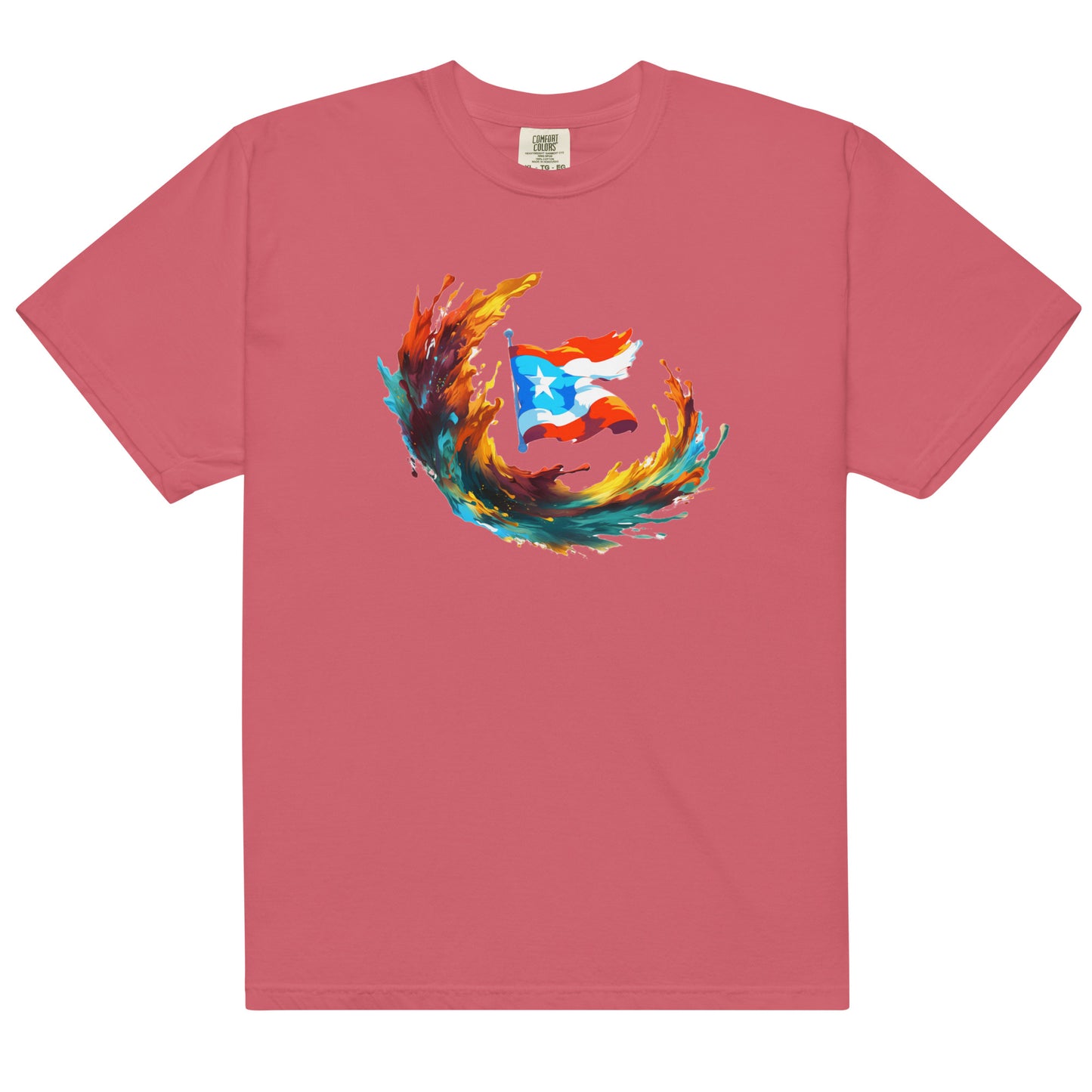 Bandera de PR Water Paint | Unisex garment-dyed heavyweight t-shirt
