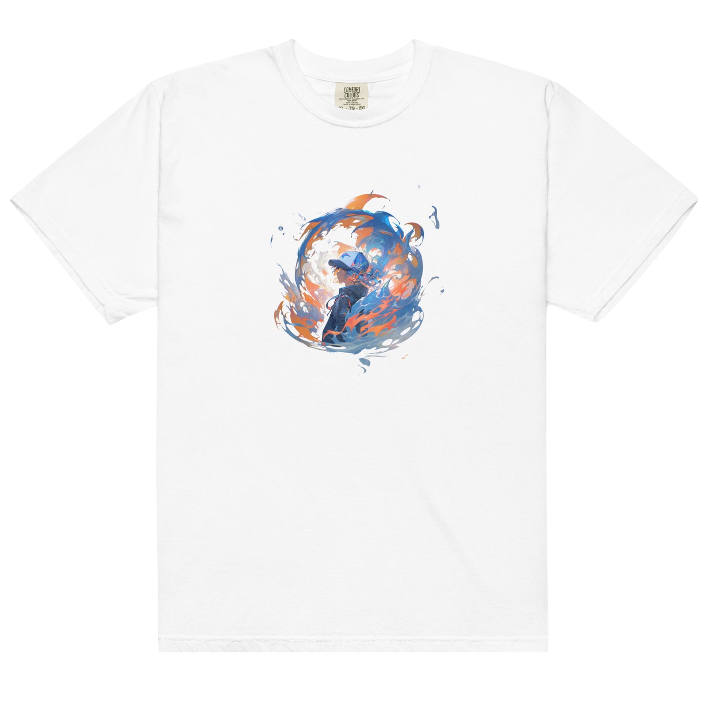 Water Style Flames | Unisex garment-dyed heavyweight t-shirt